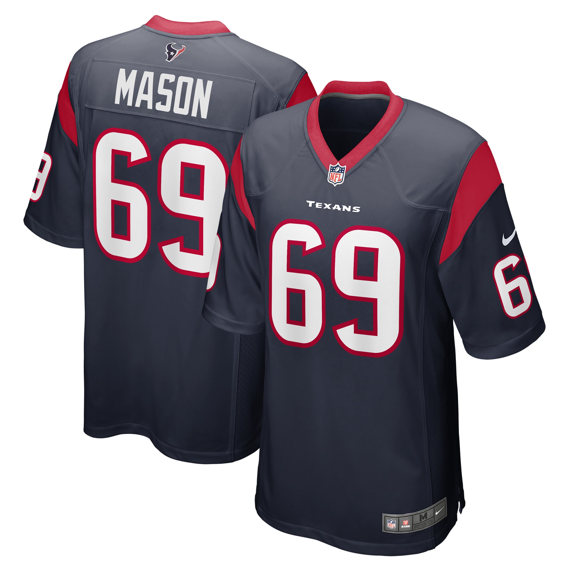Shaq Mason Houston Texans Nike Game Player Jersey - Navy - vstockx