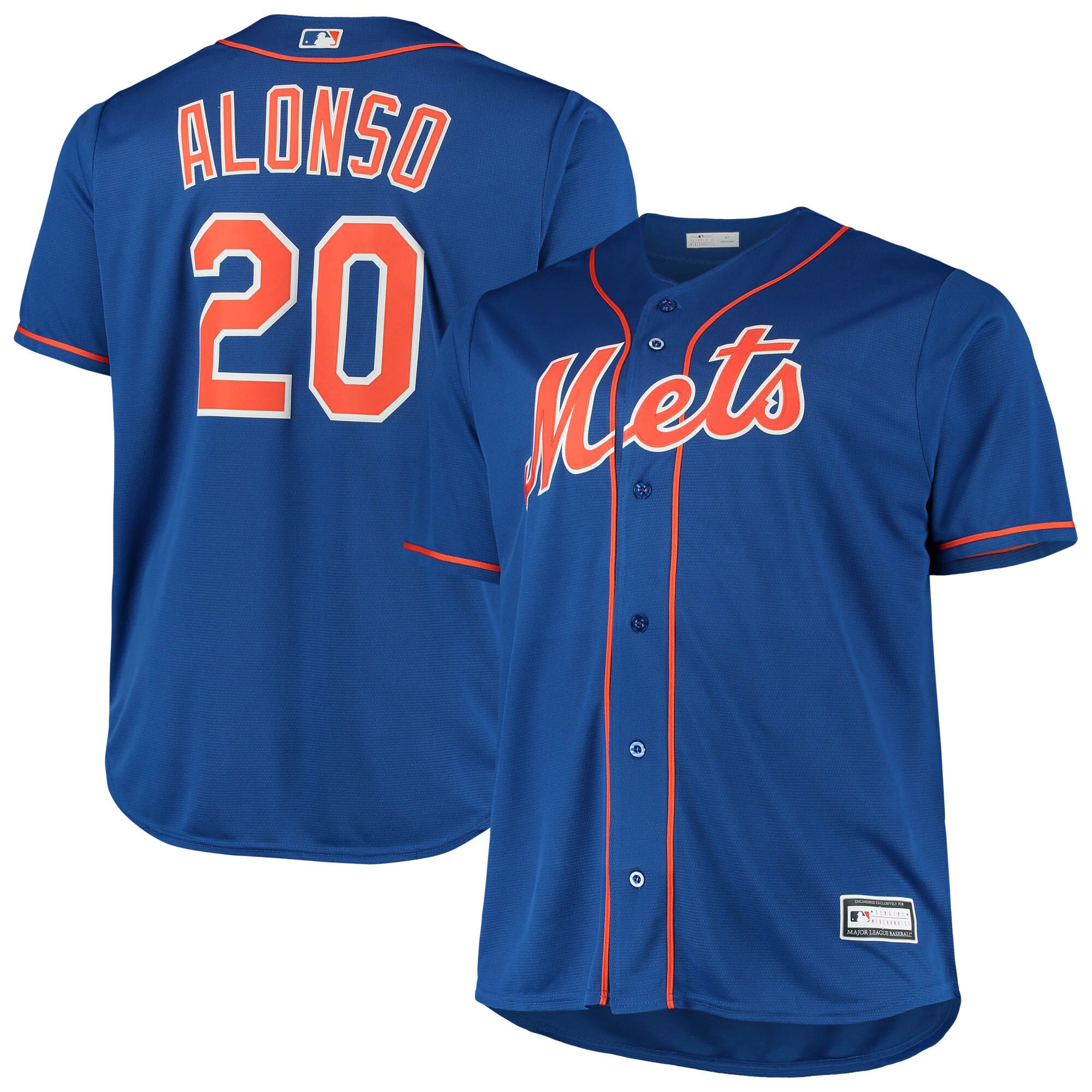 Pete Alonso New York Mets Big & Tall Replica Player Jersey - Royal - vstockx