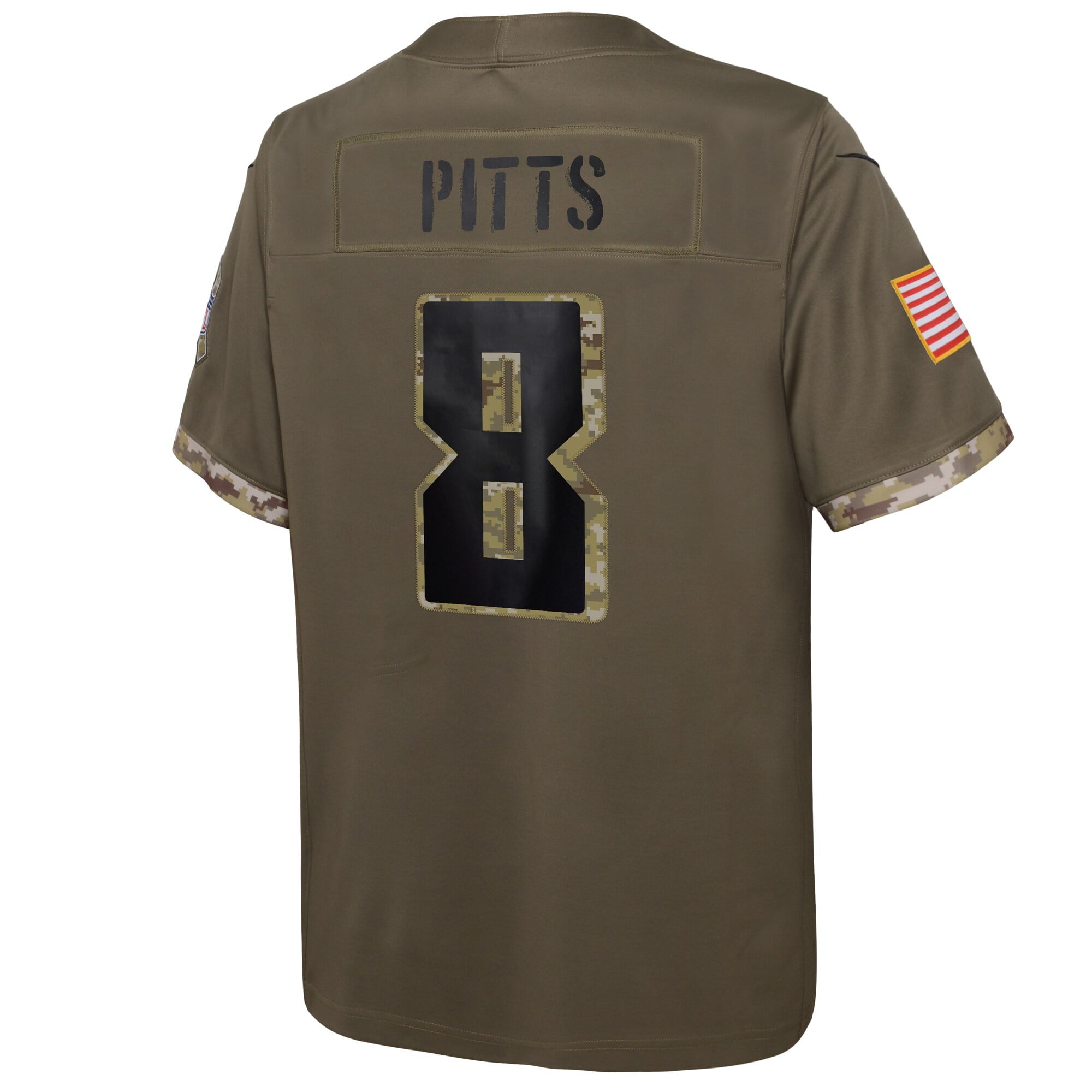 Youth Nike Kyle Pitts Olive Atlanta Falcons 2022 Salute To Service Player Limited Jersey - vstockx