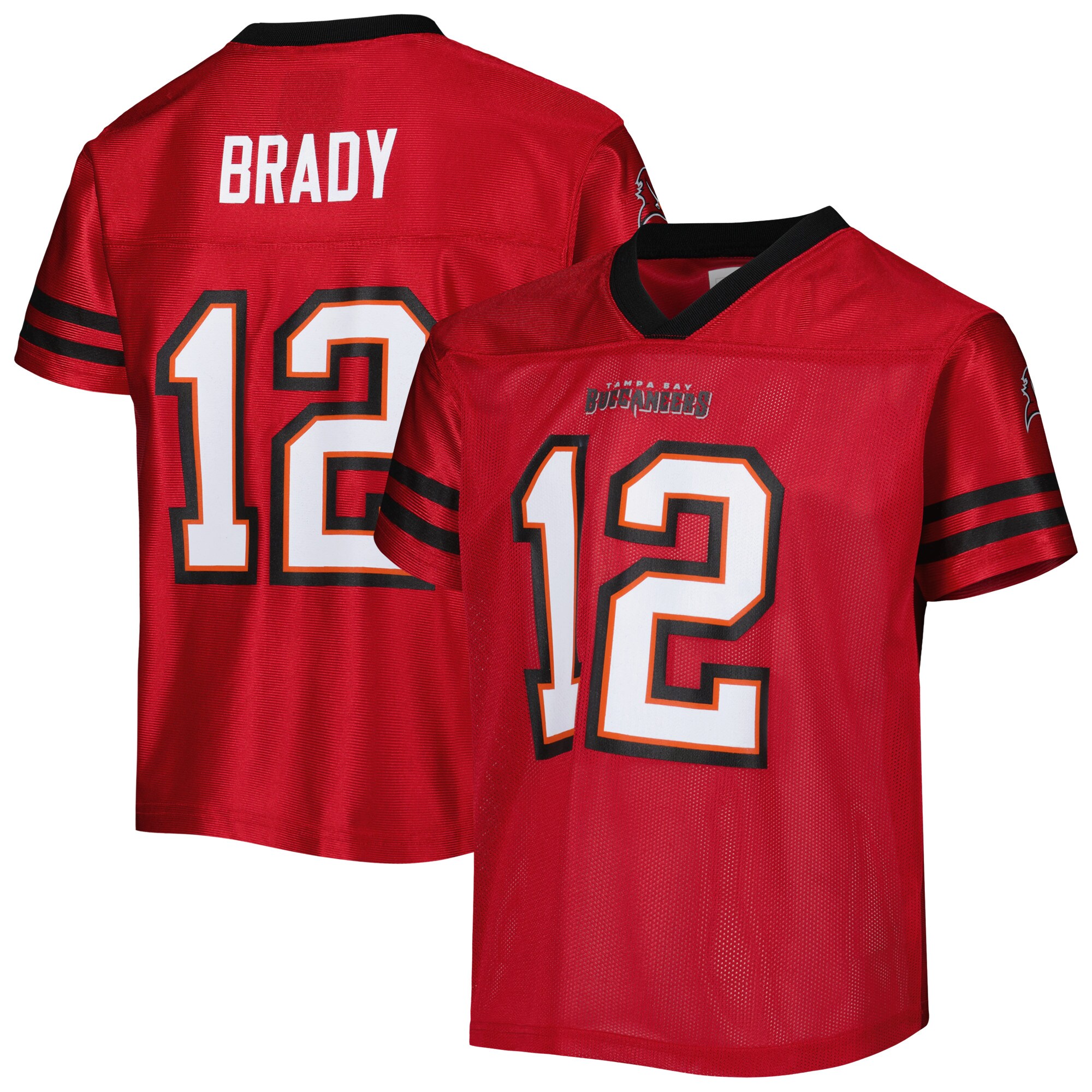 Youth Tom Brady Red Tampa Bay Buccaneers Player Jersey - vstockx