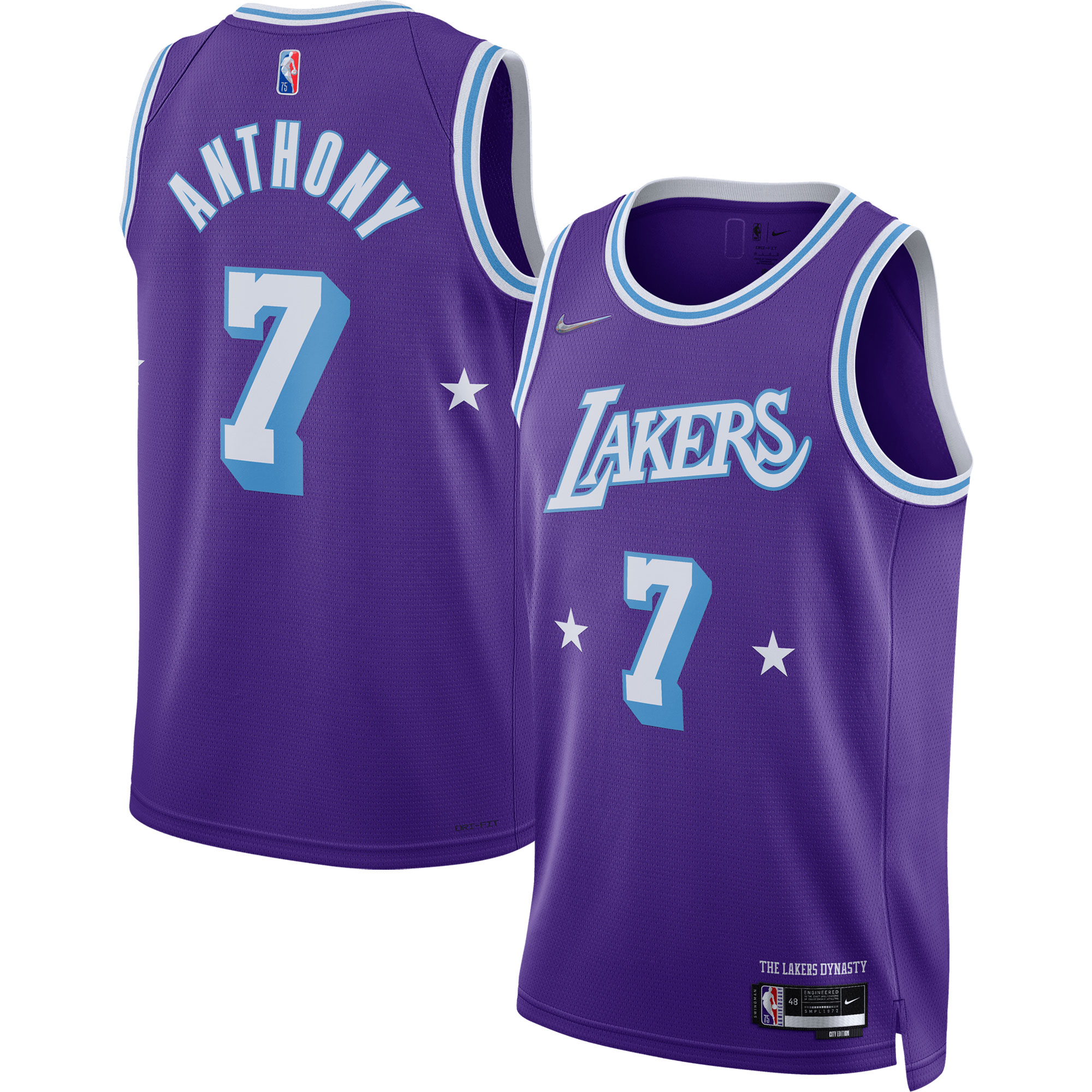 Carmelo Anthony Los Angeles Lakers Nike 2021/22 Swingman Jersey - City Edition - Purple - vstockx