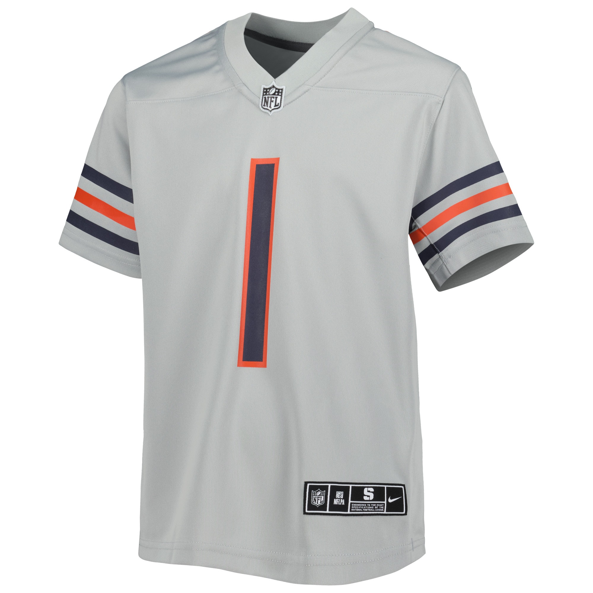 Justin Fields Chicago Bears Nike Youth Inverted Game Jersey - Gray - vstockx