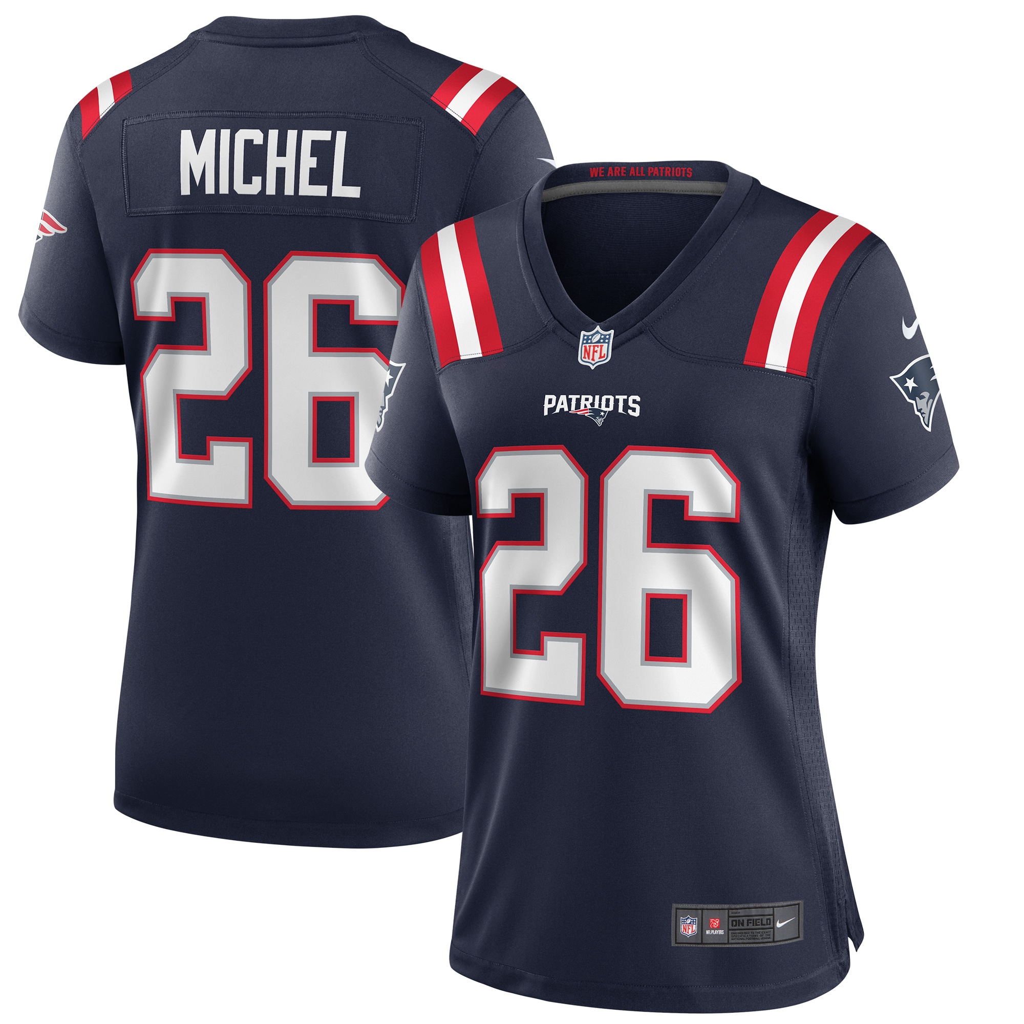 Sony Michel New England Patriots Nike Women's Game Jersey - Navy - vstockx