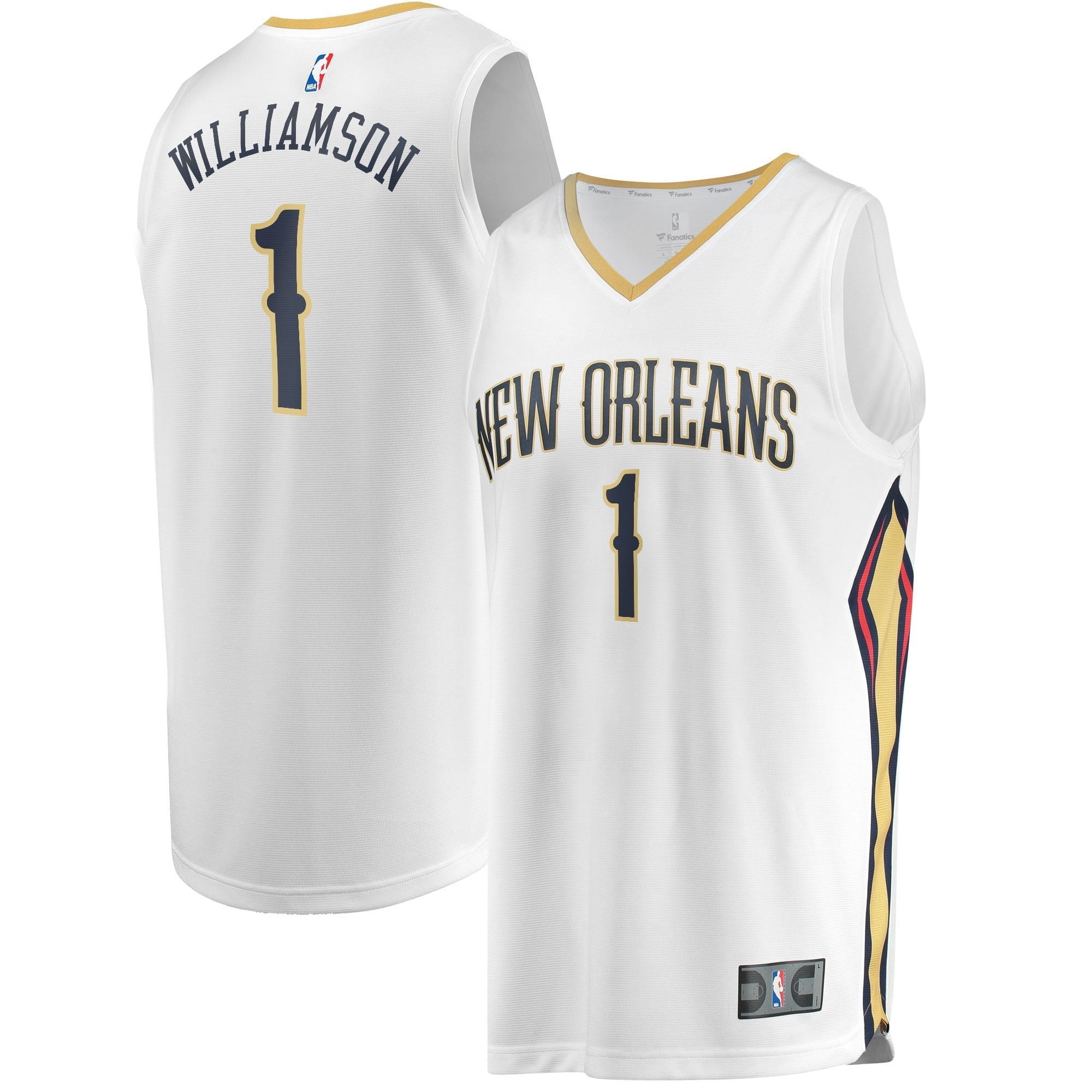 Men's Fanatics Branded Zion Williamson White New Orleans Pelicans Replica Fast Break Jersey - Association Edition - vstockx