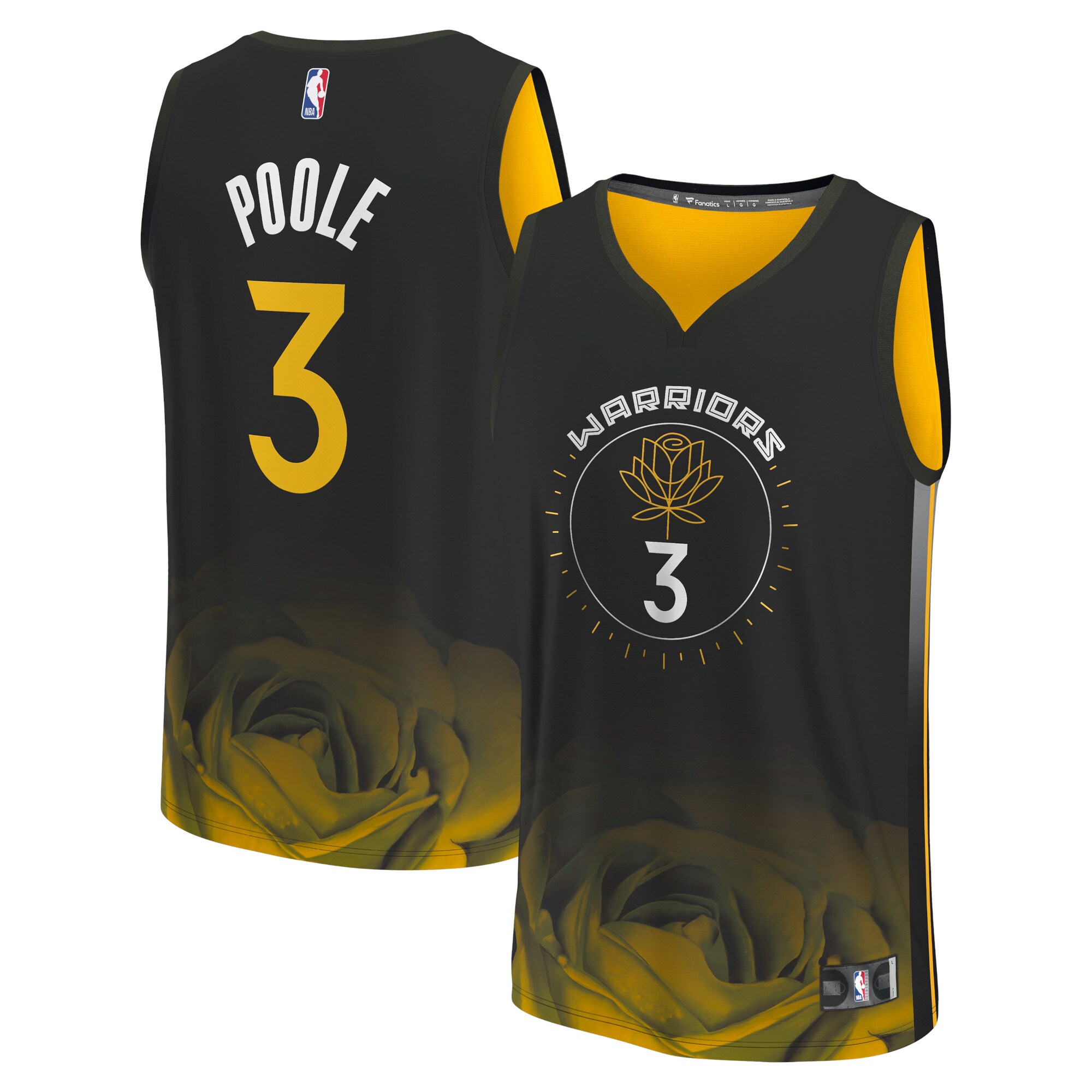 Jordans Poole Golden State Warriors Fanatics Branded 2022/23 Fastbreak Jersey - City Edition - Black - vstockx
