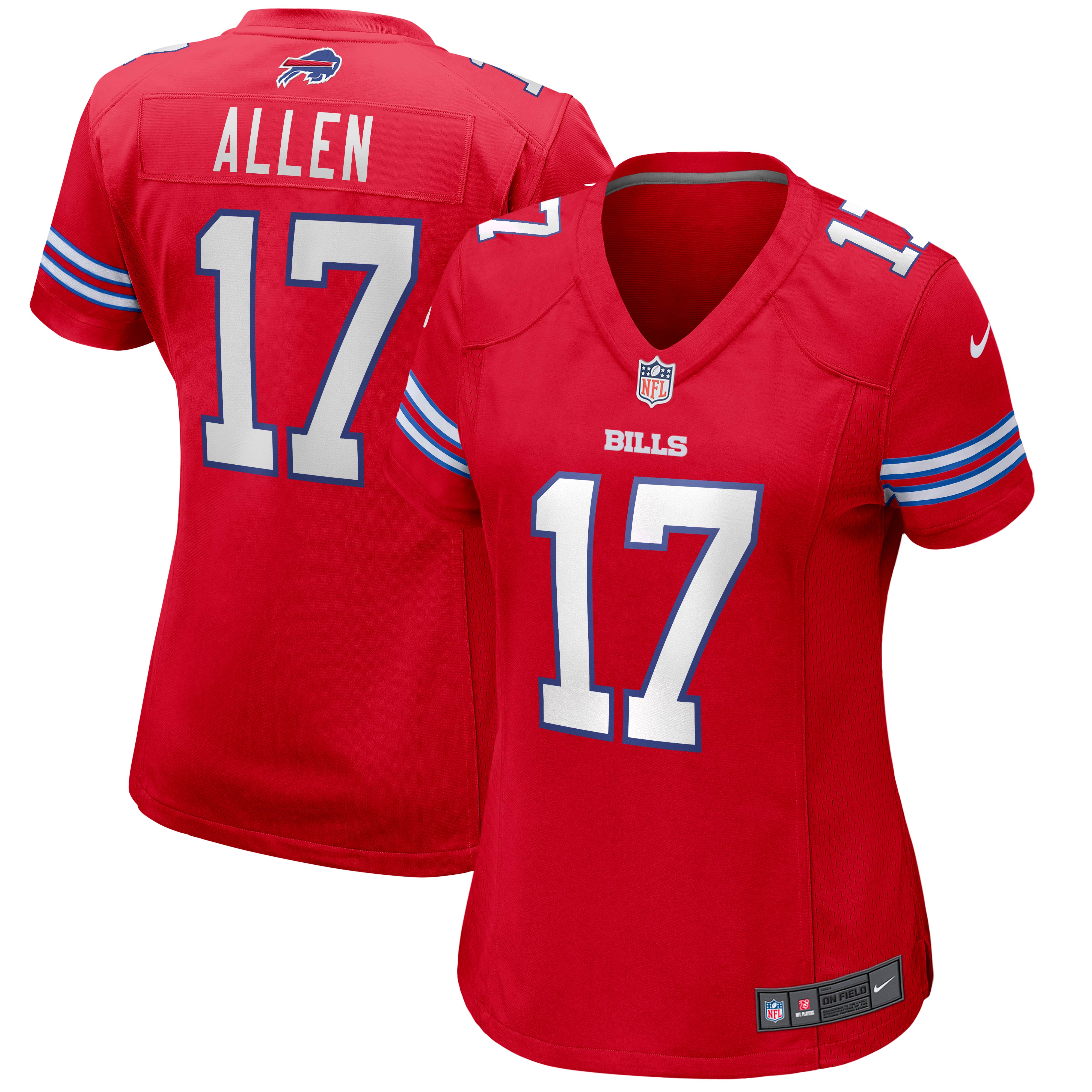 Josh Allen Buffalo Bills Nike Women's Alternate Game Player Jersey - Red - vstockx