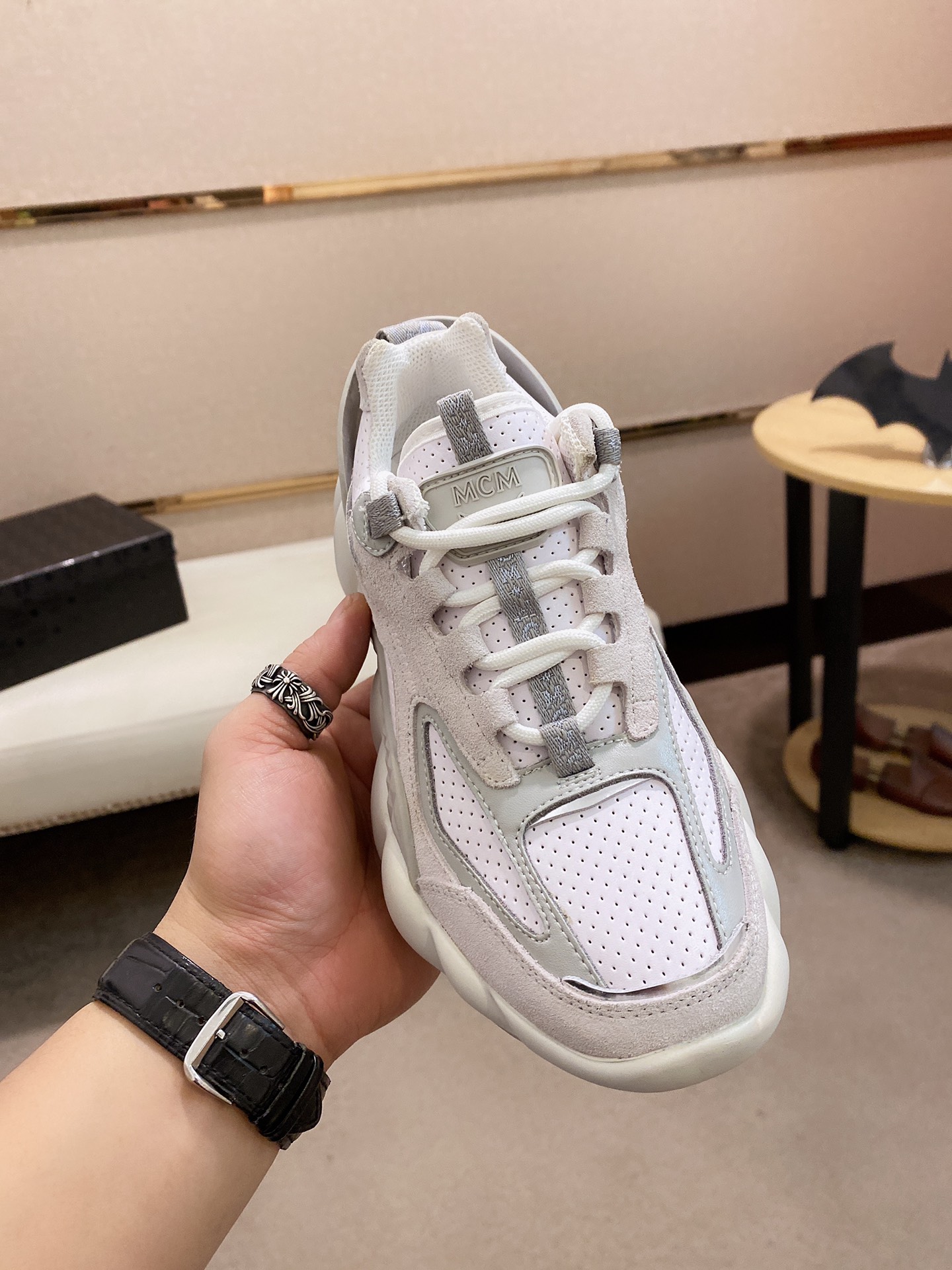 MCM Low Top Logo Lace-up Sneakers 12 - vstockx