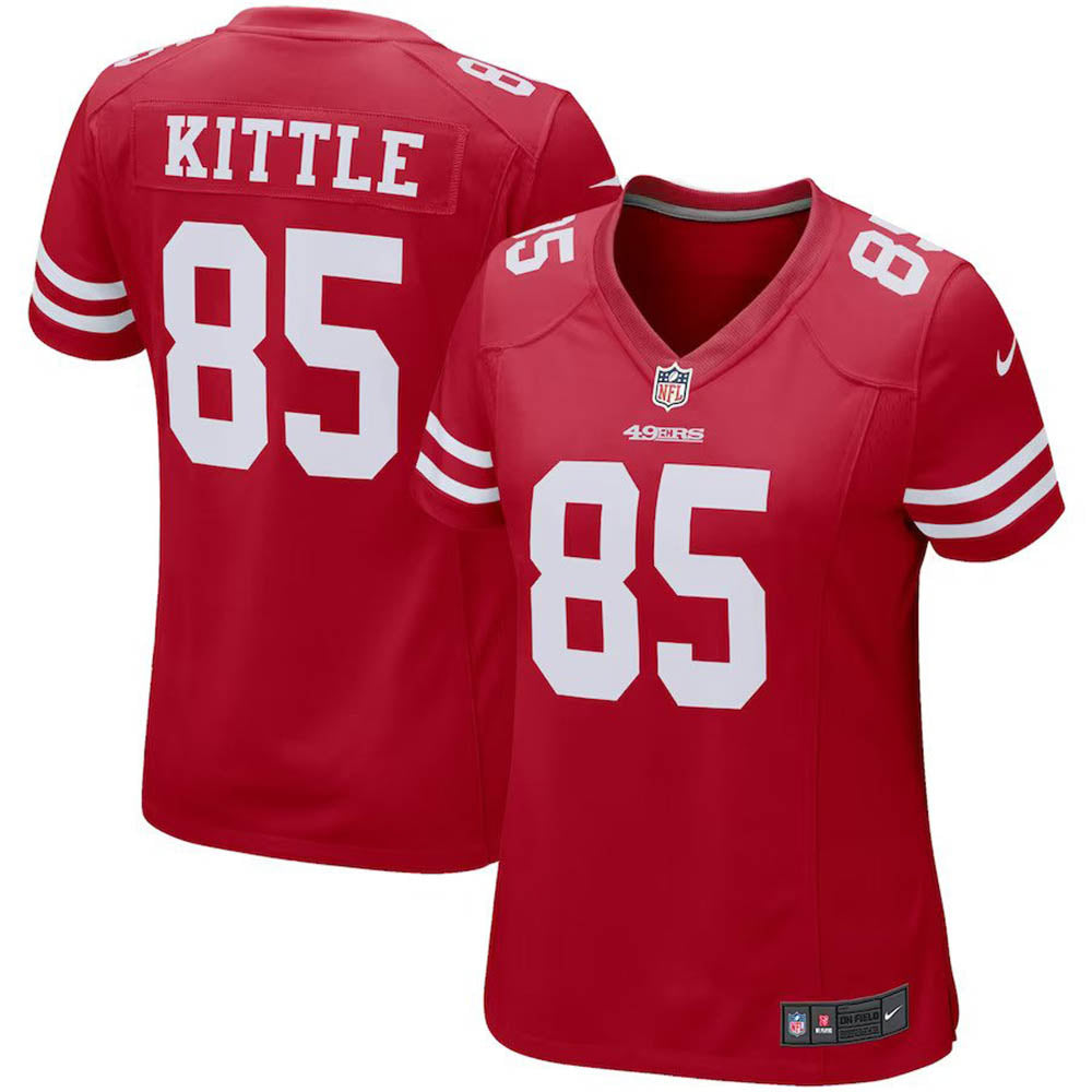 Women's San Francisco 49ers George Kittle Game Player Jersey Scarlet - vstockx