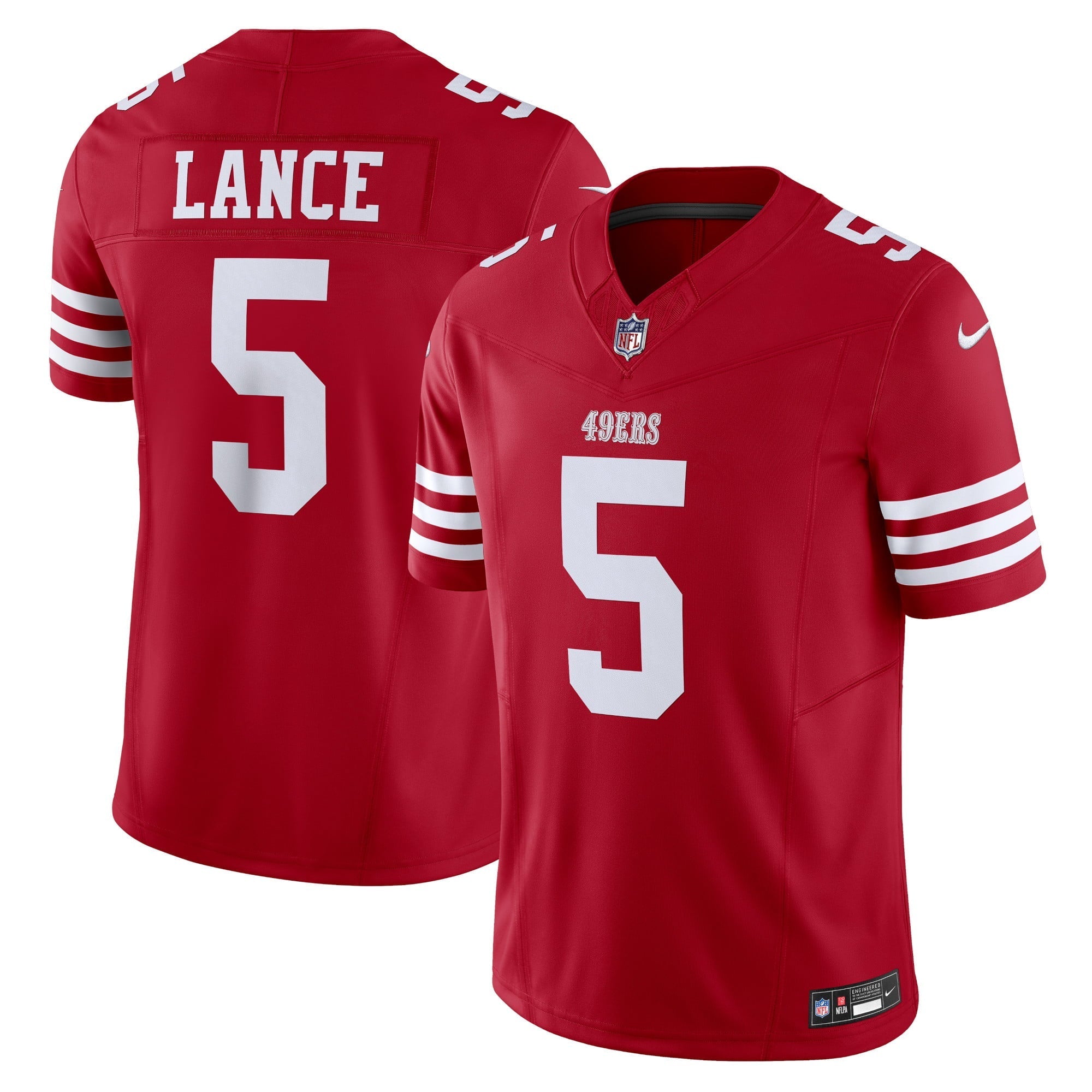 Men's Nike Trey Lance Scarlet San Francisco 49ers Vapor F.U.S.E. Limited Jersey - vstockx