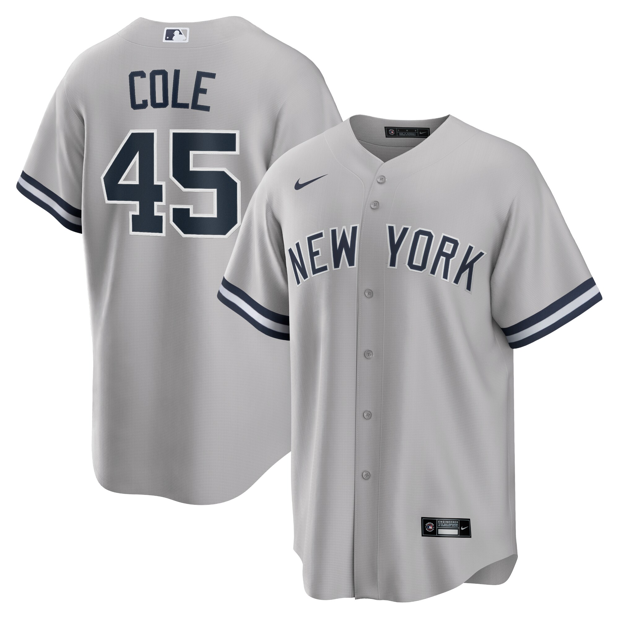 Gerrit Cole New York Yankees Nike Road Replica Player Name Jersey - Gray - vstockx