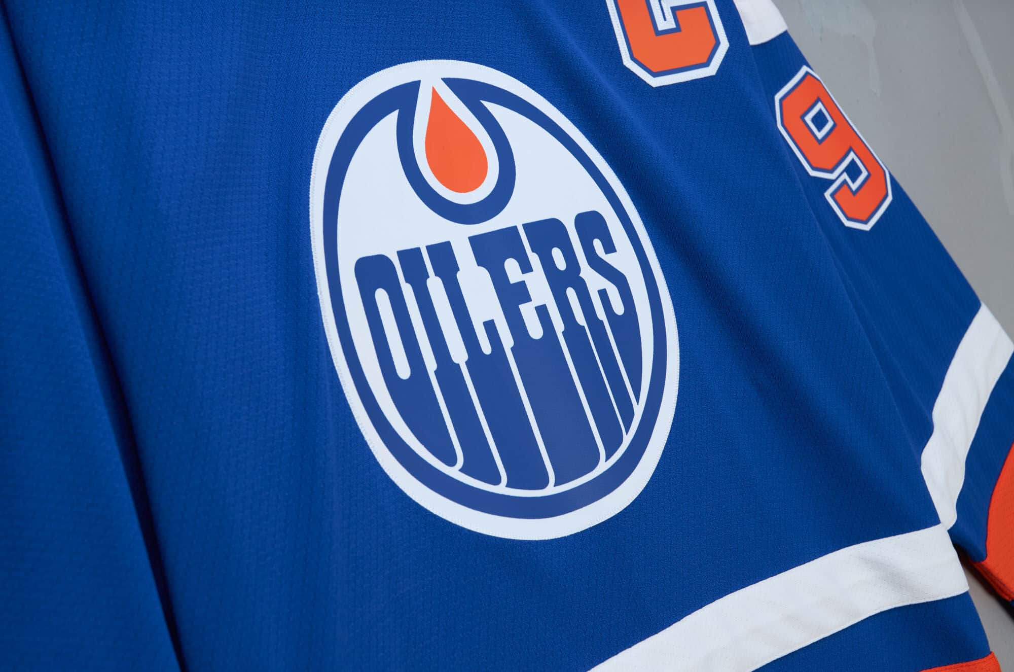 Blue Line Wayne Gretzky Edmonton Oilers 1986 Jersey - vstockx