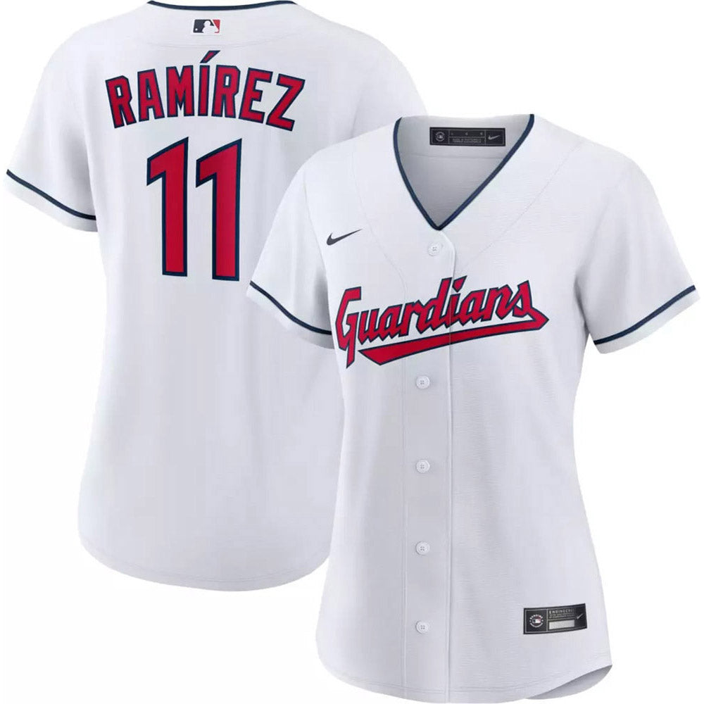 Women's Cleveland Guardians Jose Ramirez Cool Base Replica Home Jersey - White - vstockx