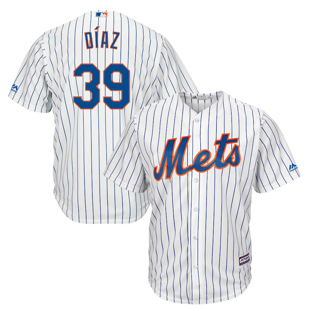 Youth New York Mets Edwin Diaz Cool Base Replica Home Jersey - White - vstockx