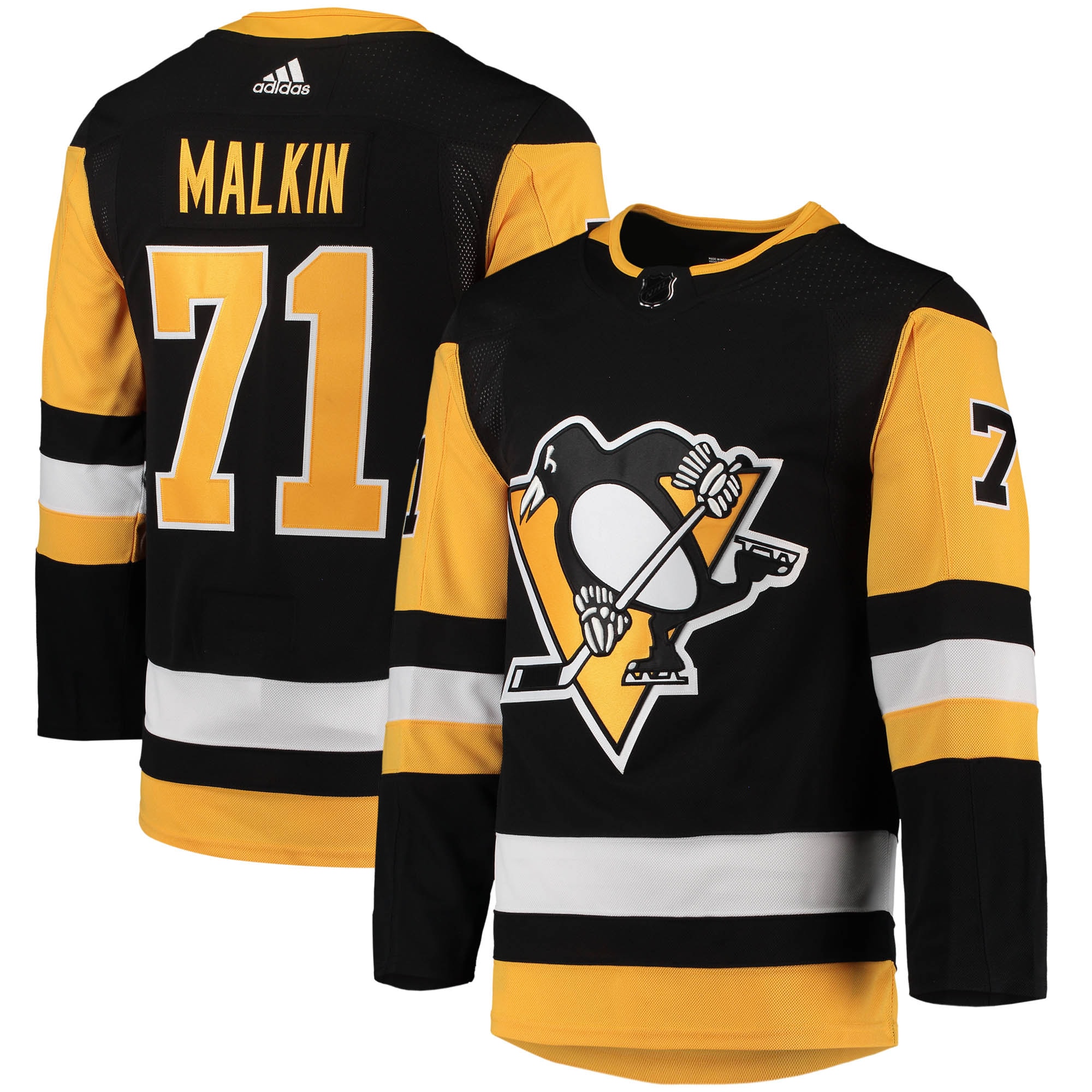 Evgeni Malkin Pittsburgh Penguins adidas Home Primegreen Authentic Pro Player Jersey - Black - vstockx