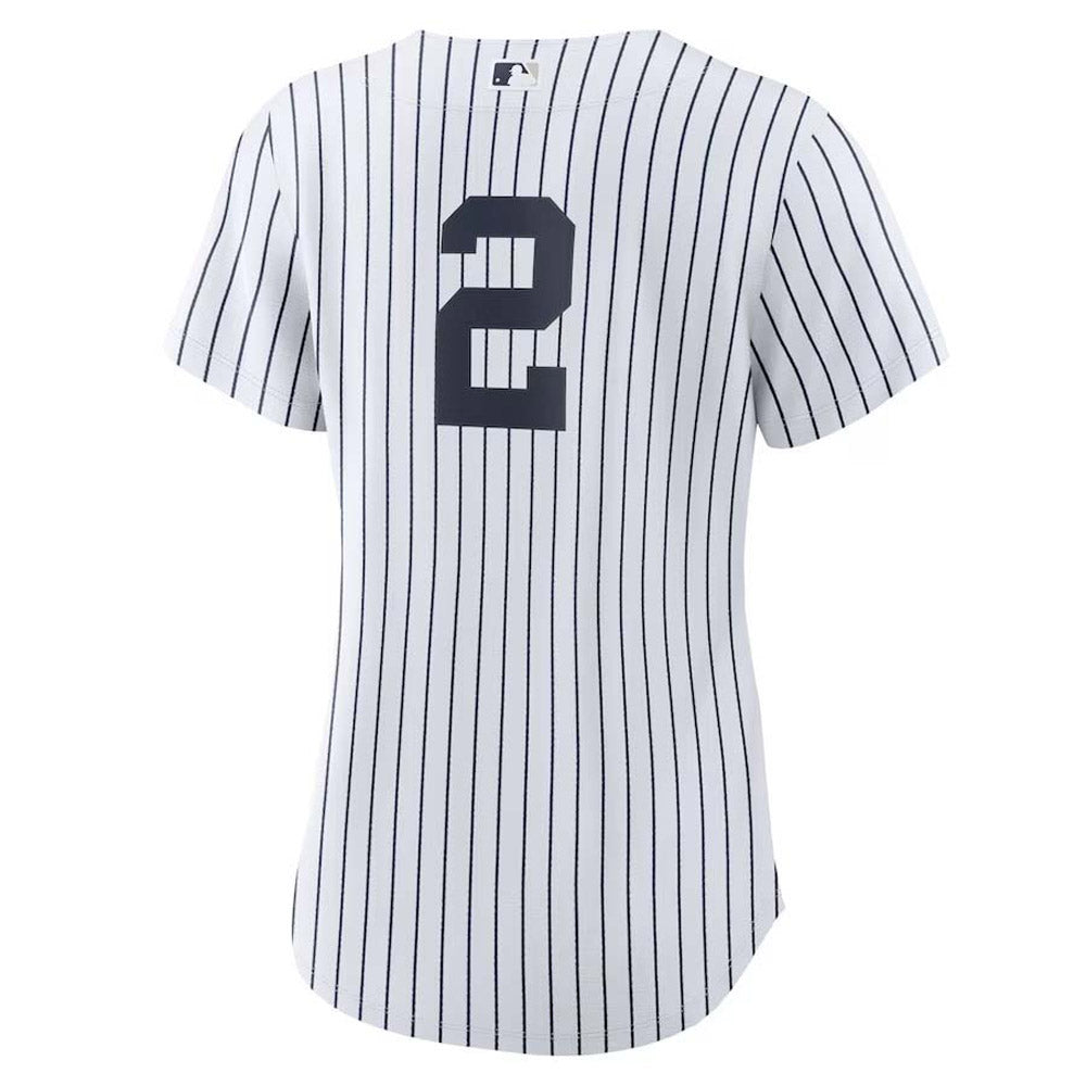 Women's New York Yankees Derek Jeter Replica Home Jersey - White - vstockx