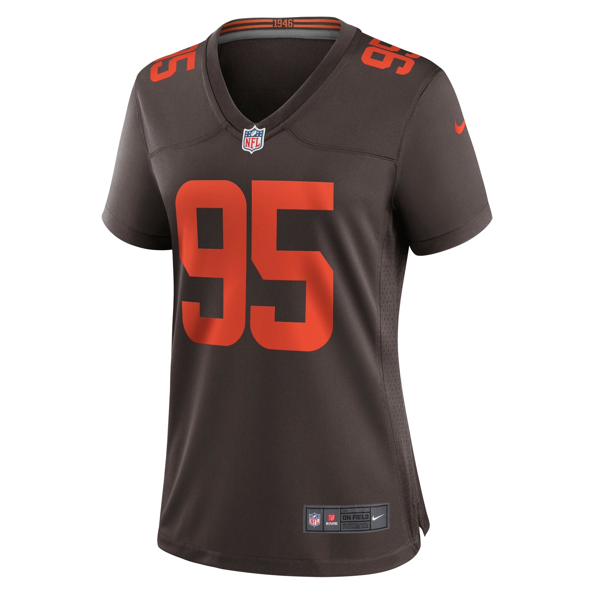 Women's Nike Myles Garrett Brown Cleveland Browns Alternate Game Jersey - vstockx