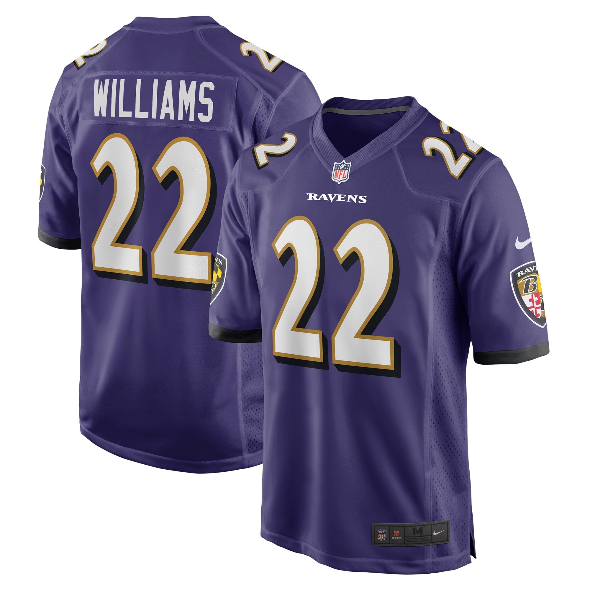 Men's Nike Damarion Williams Purple Baltimore Ravens Player Game Jersey - vstockx
