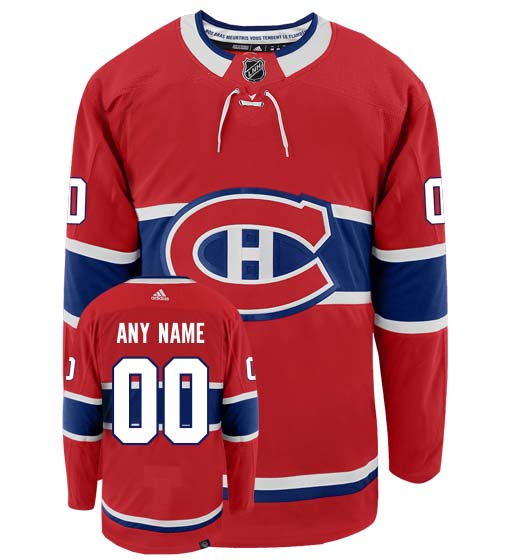 Customizable Montreal Canadiens Adidas Primegreen Authentic NHL Hockey Jersey - vstockx