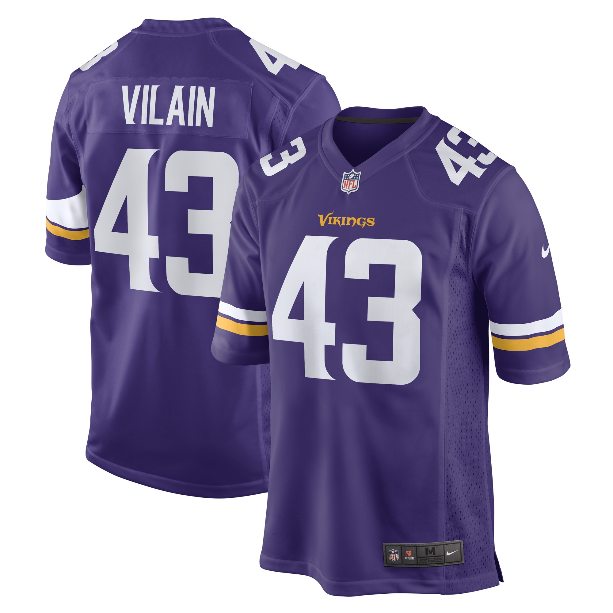 Luiji Vilain Minnesota Vikings Nike Game Player Jersey - Purple - vstockx