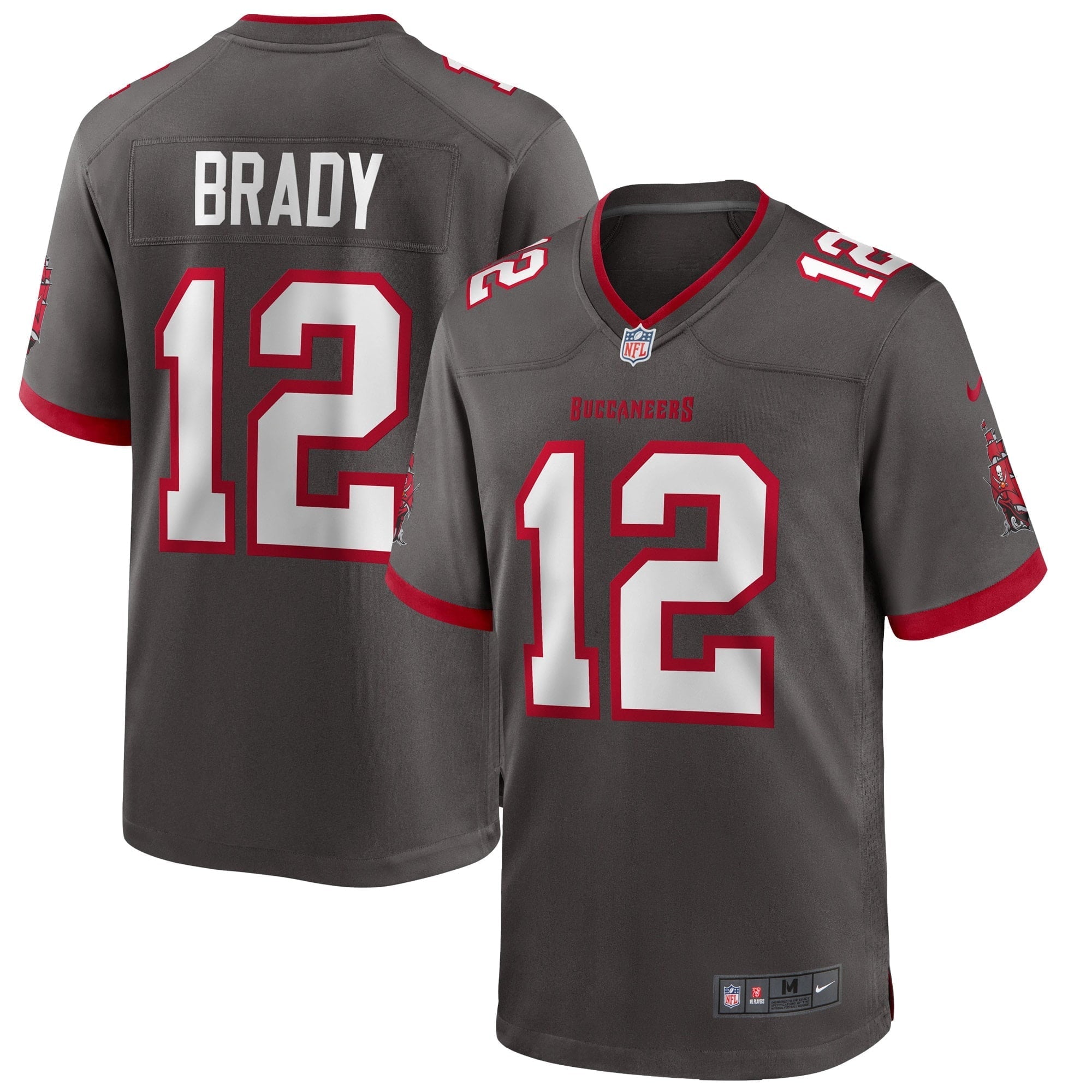 Men's Nike Tom Brady Pewter Tampa Bay Buccaneers Alternate Game Jersey - vstockx