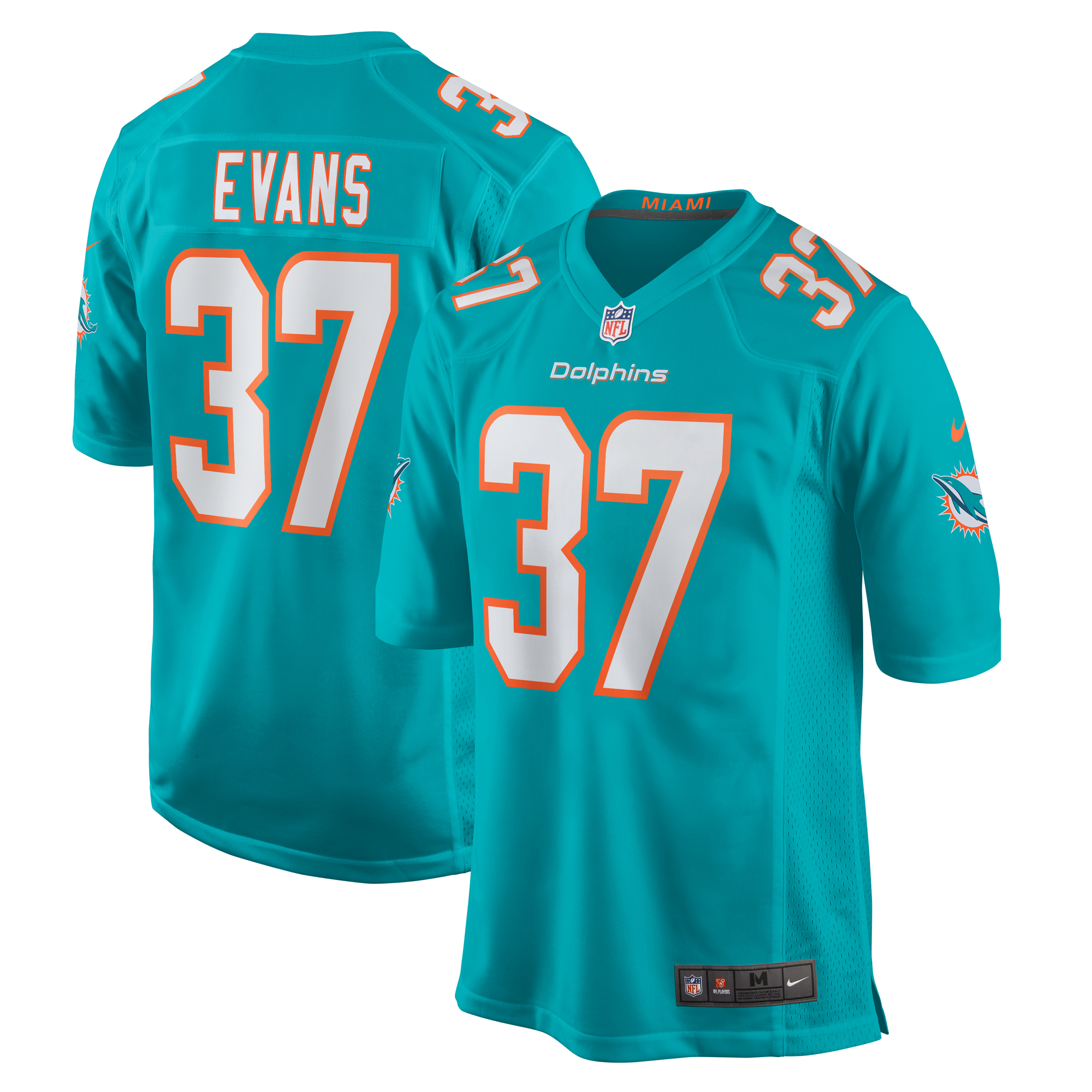 Darrynton Evans Miami Dolphins Nike Team Game Jersey - Aqua - vstockx