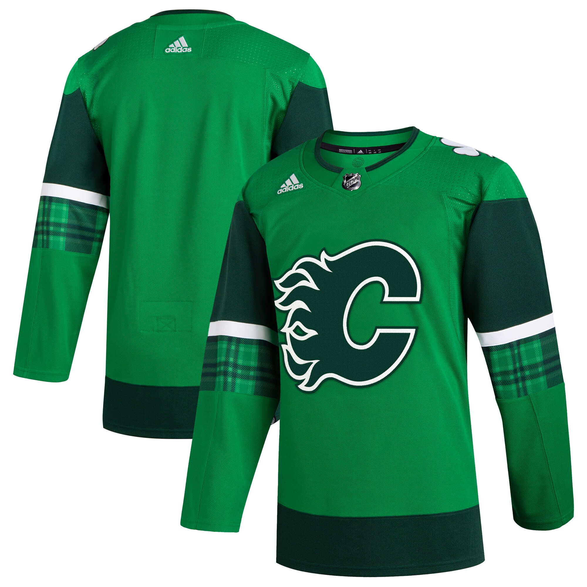 Calgary Flames adidas 2023 St. Patrick's Day Primegreen Authentic Jersey - Kelly Green - vstockx