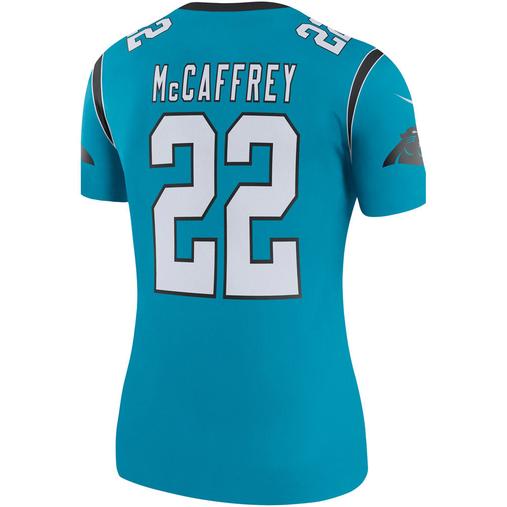 Women's Carolina Panthers Christian McCaffrey Color Rush Legend Player Jersey Blue - vstockx