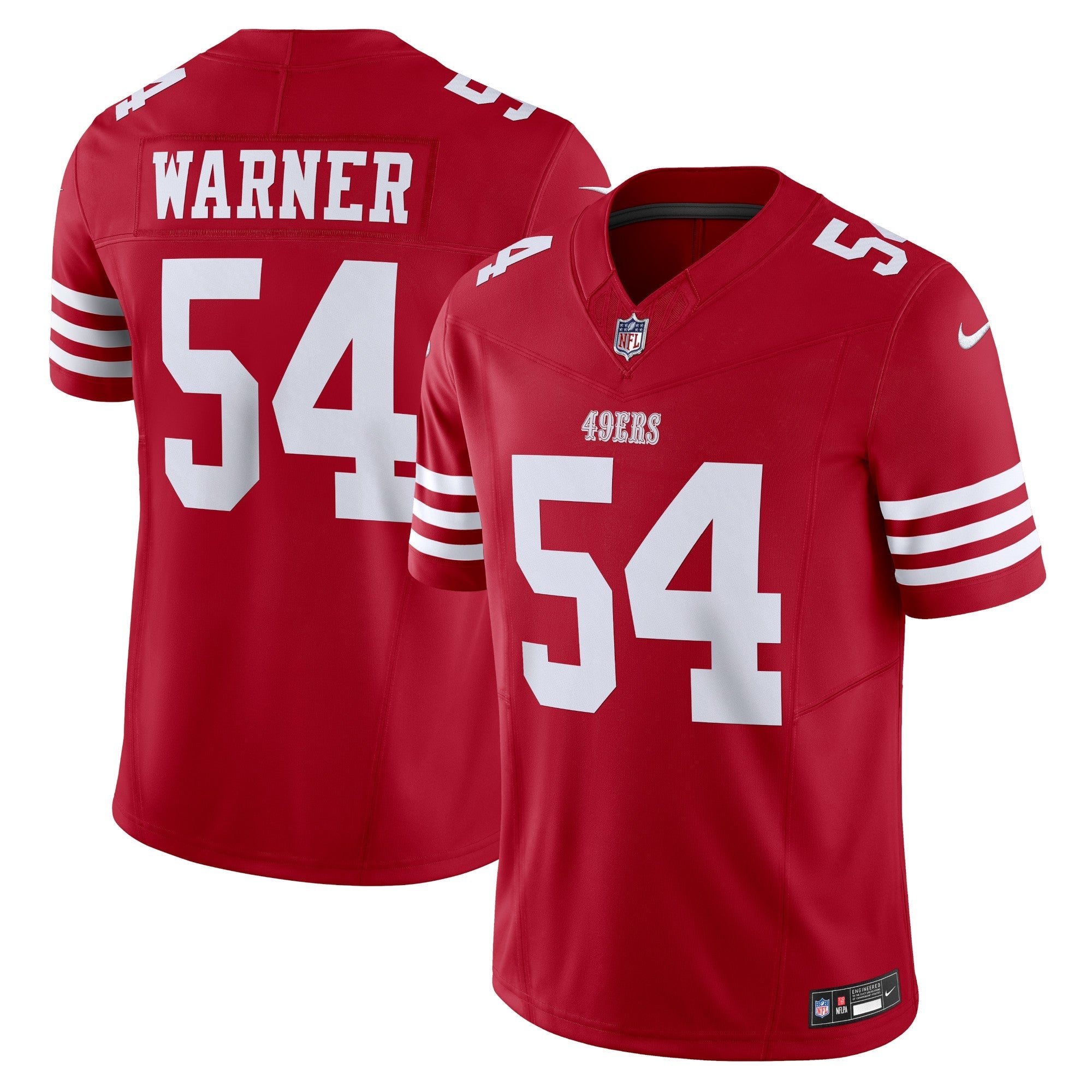 Men's Nike Fred Warner Scarlet San Francisco 49ers Vapor F.U.S.E. Limited Jersey - vstockx