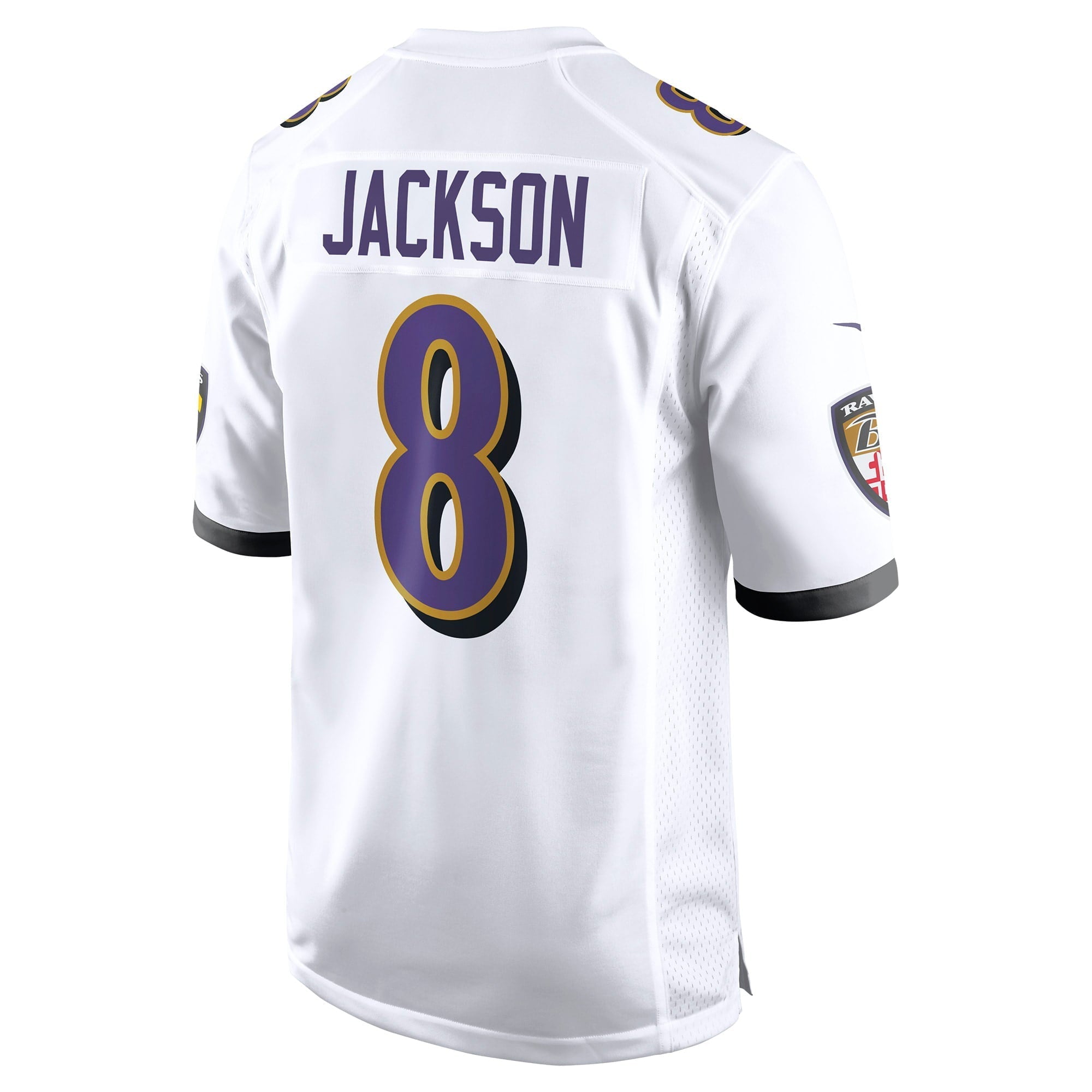 Men's Nike Lamar Jackson White Baltimore Ravens Game Jersey - vstockx