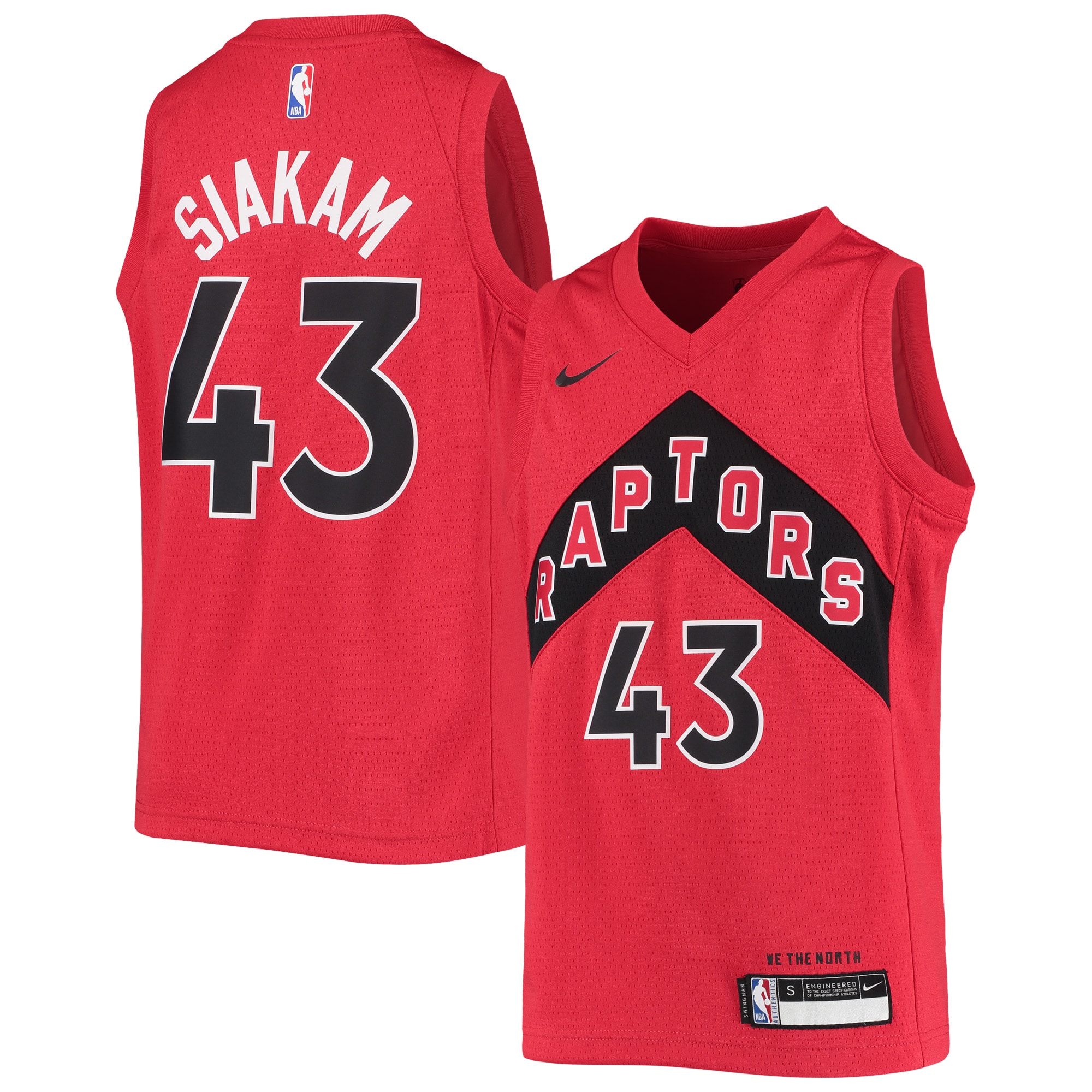 Pascal Siakam Toronto Raptors Nike Youth 2020/21 Swingman Jersey - Red - Icon Edition - vstockx