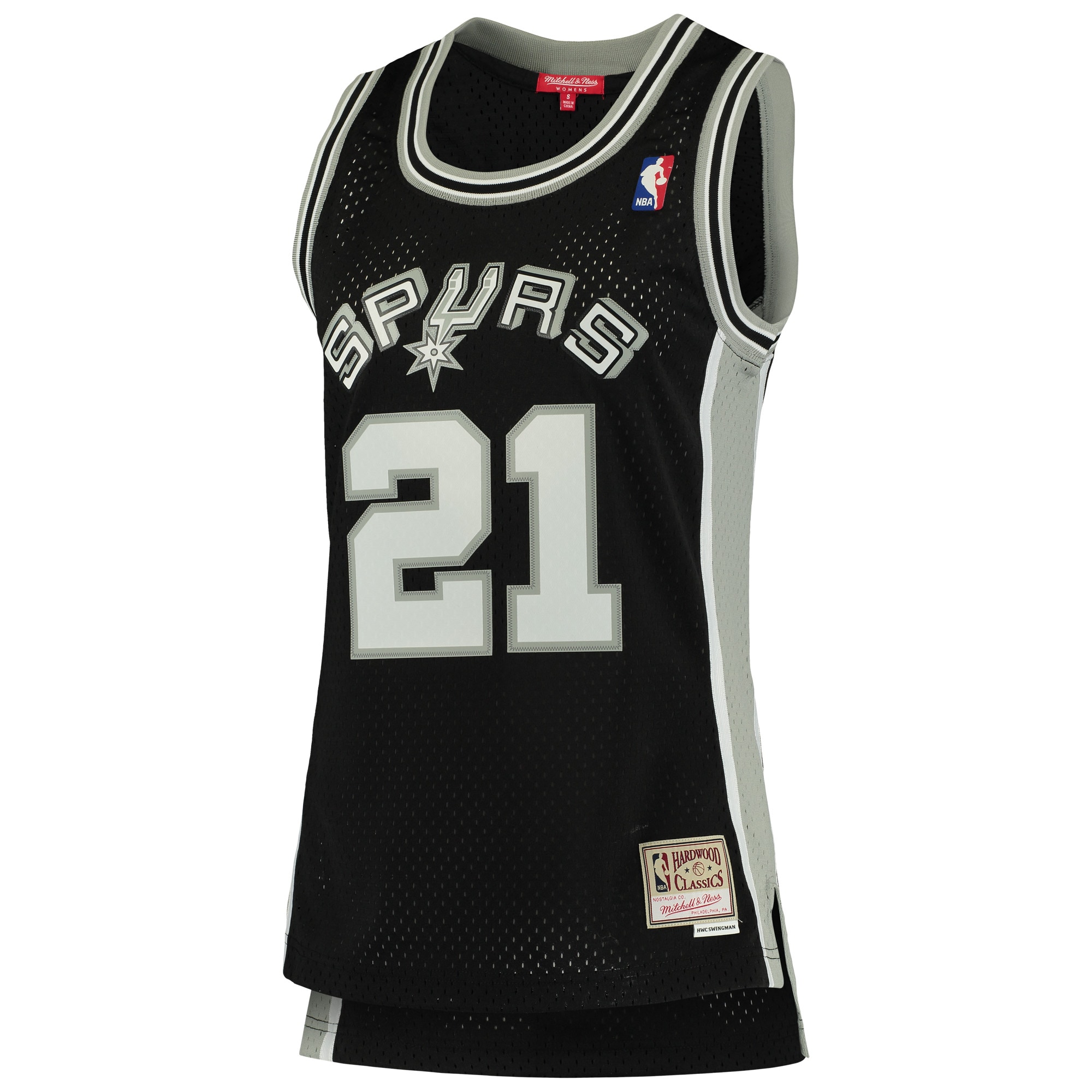 Tim Duncan San Antonio Spurs Mitchell & Ness Women's 1998-99 Hardwood Classics Swingman Jersey - Black - vstockx