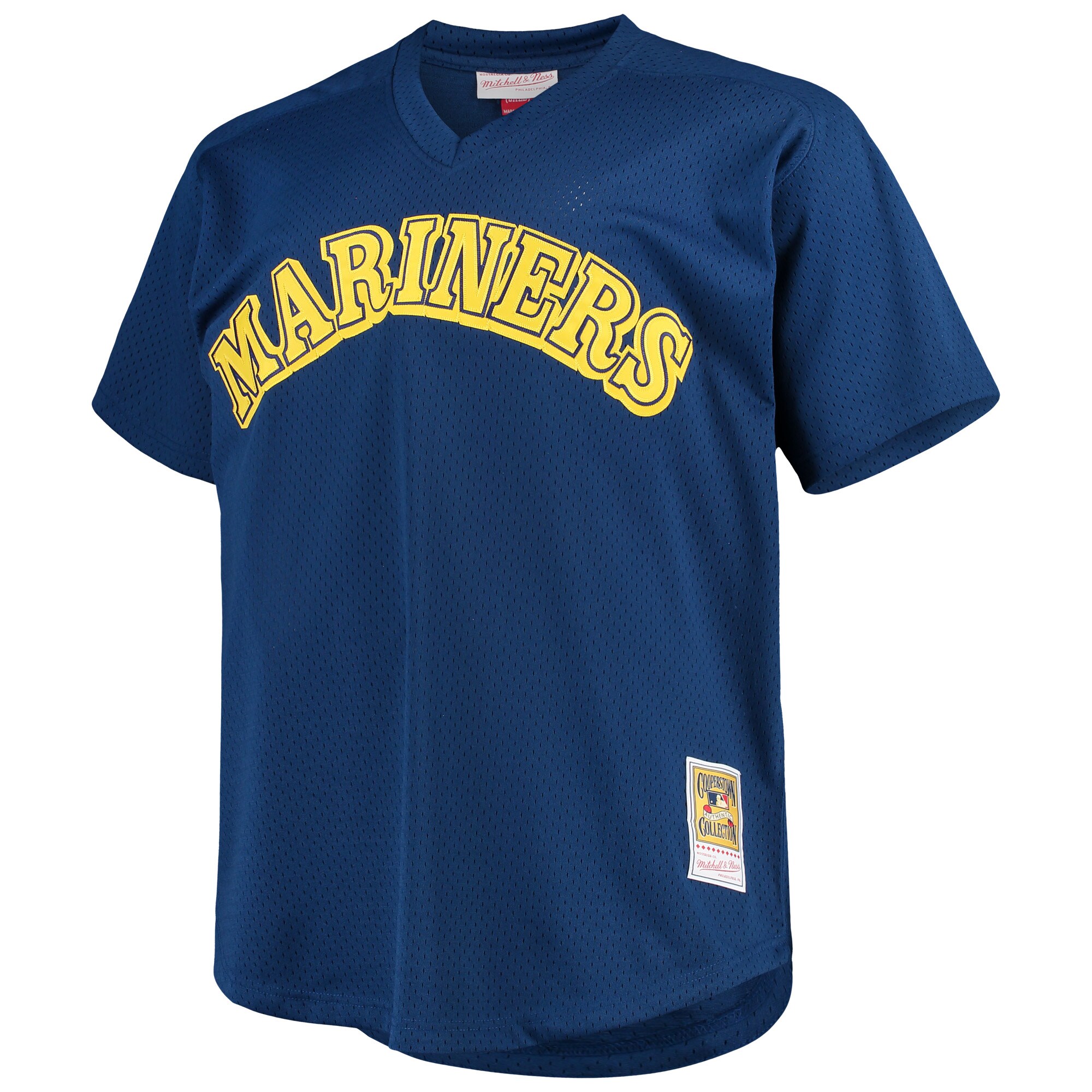 Ken Griffey Jr. Seattle Mariners Mitchell & Ness Big & Tall Cooperstown Collection Mesh Batting Practice Jersey - Royal - vstockx