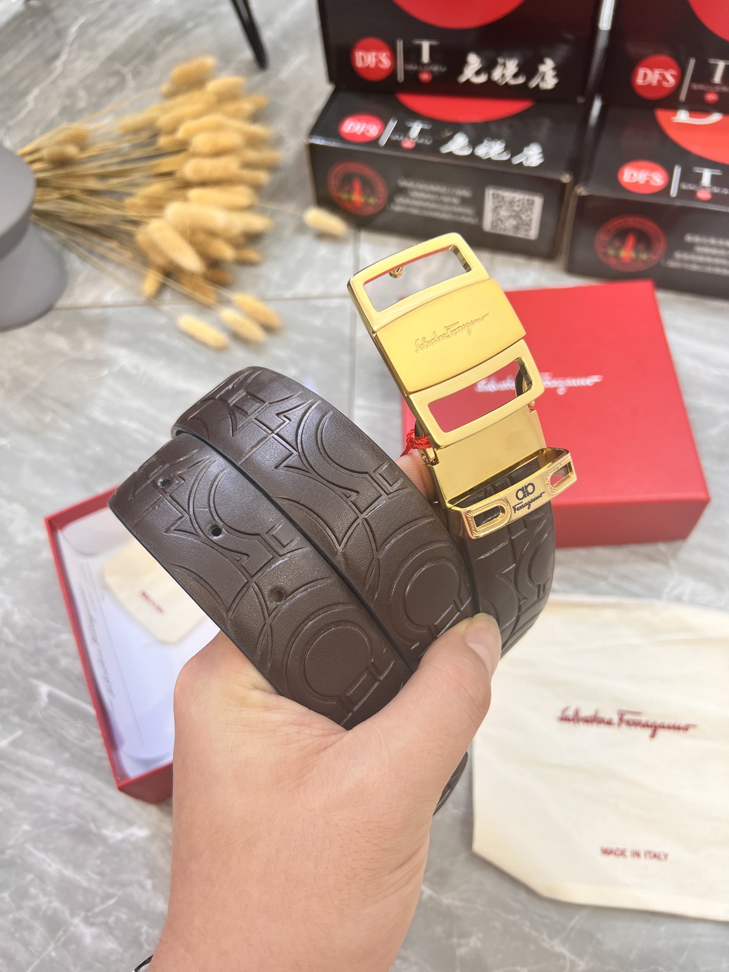 Streetwear Belt Ferragamo 319960 size:3.5cm - vstockx