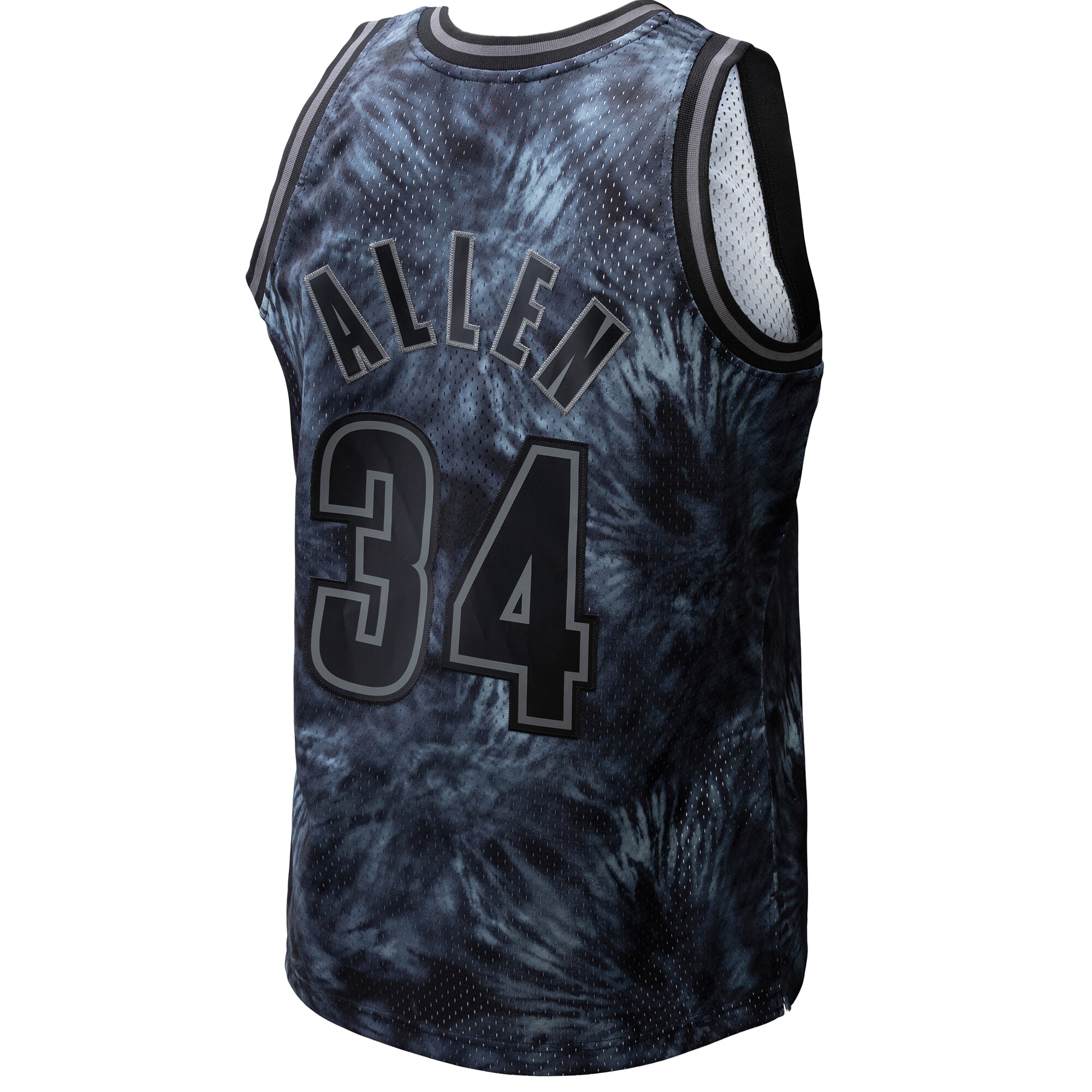 Ray Allen Milwaukee Bucks Mitchell & Ness Hardwood Classics 1996/97 Tie-Dye Swingman Jersey - Black - vstockx
