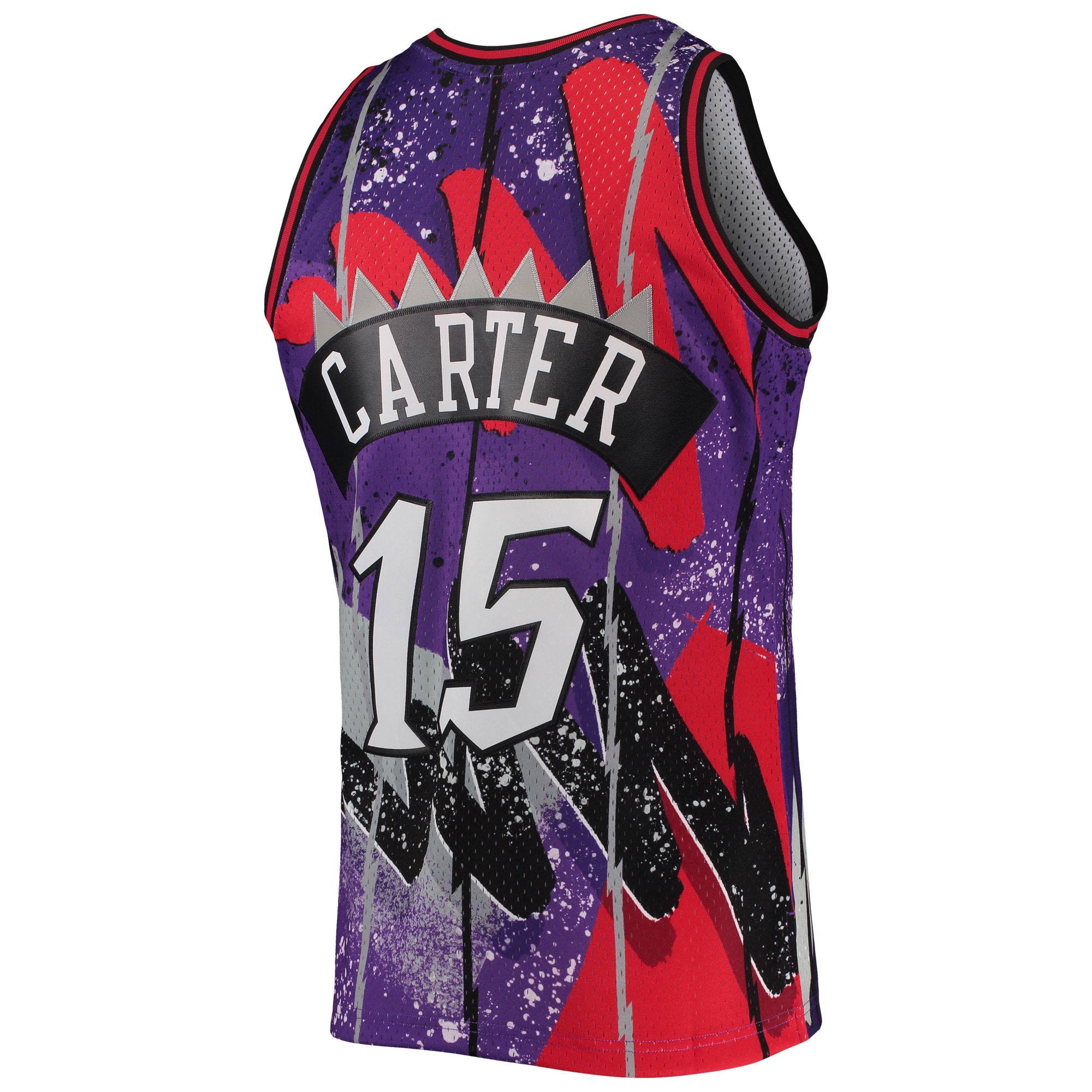Vince Carter Toronto Raptors Mitchell & Ness Hardwood Classics 1998/99 Hyper Hoops Swingman Jersey - Purple - vstockx