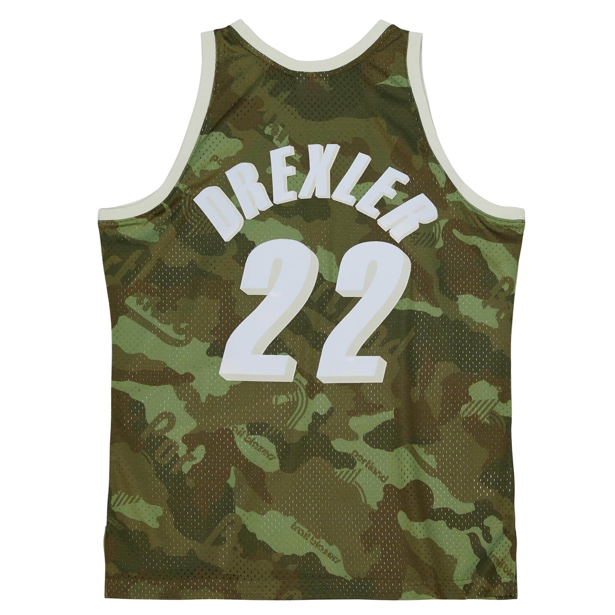 Ghost Green Camo Swingman Clyde Drexler Portland Trail Blazers 1991-92 Jersey - vstockx