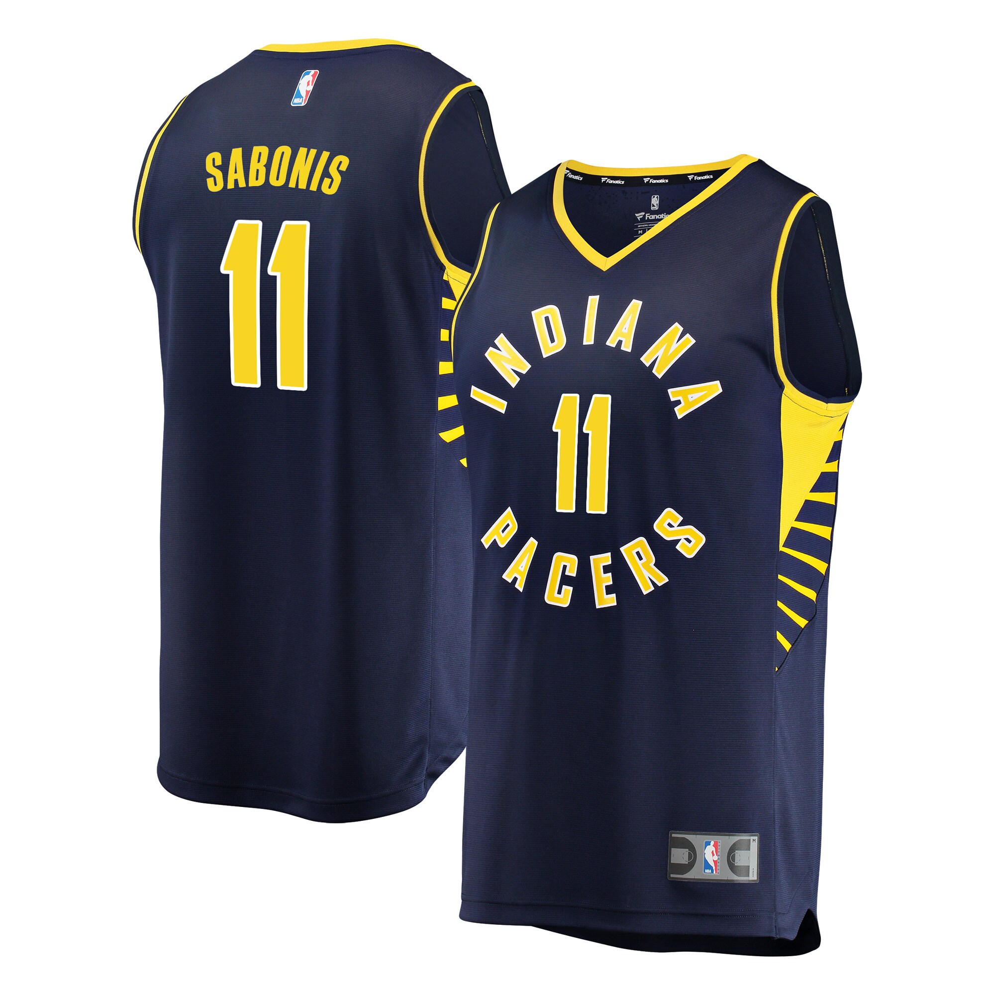 Domantas Sabonis Indiana Pacers Fanatics Branded Fast Break Replica Player Jersey - Icon Edition - Navy - vstockx