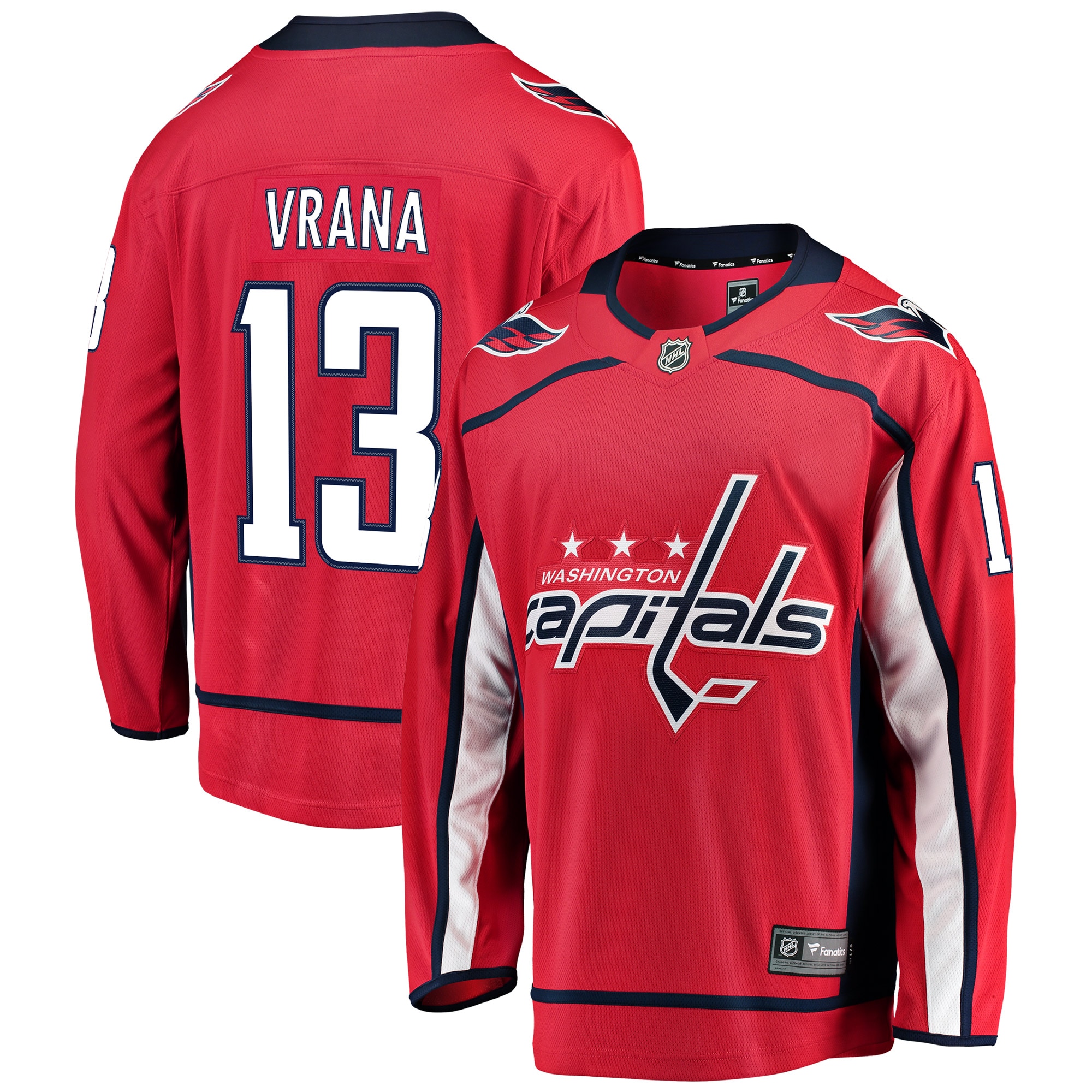 Jakub Vrana Washington Capitals Fanatics Branded Home Breakaway Player Jersey - Red - vstockx