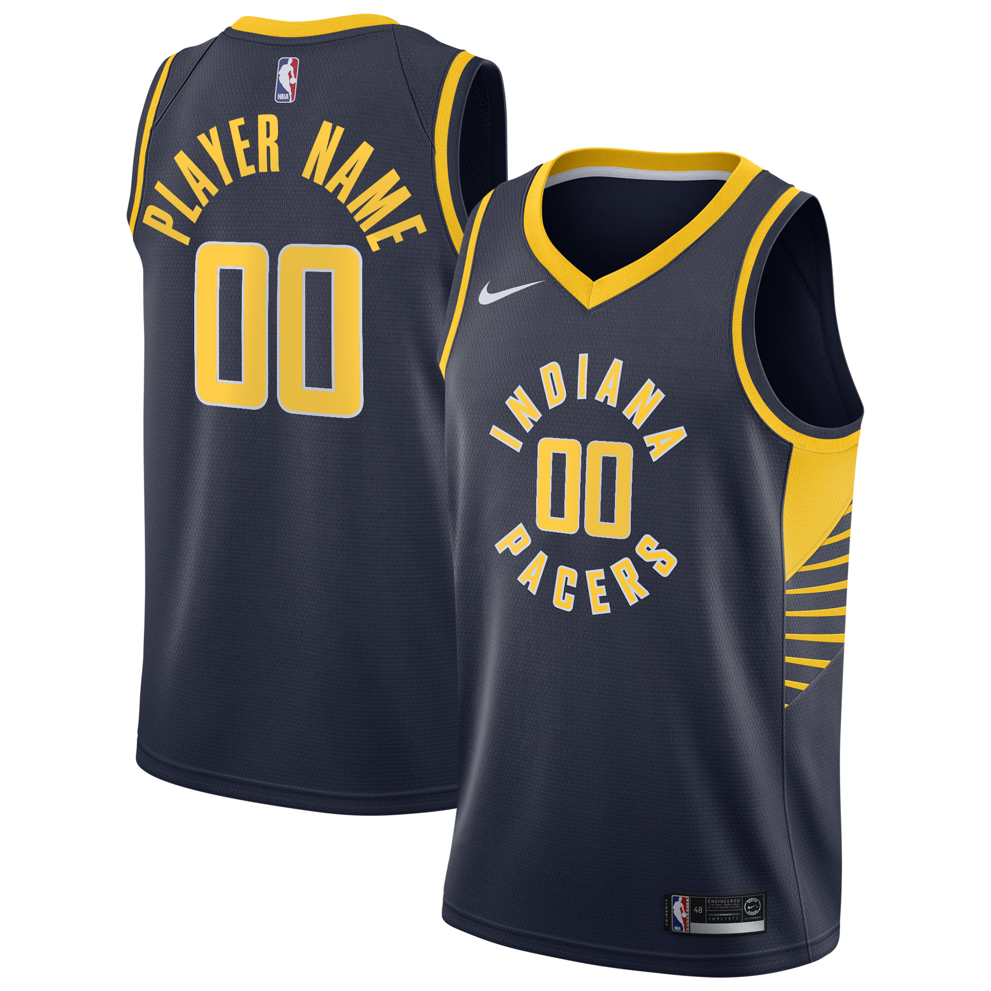 Indiana Pacers Nike 2020/21 Swingman Custom Jersey - Icon Edition - Navy - vstockx