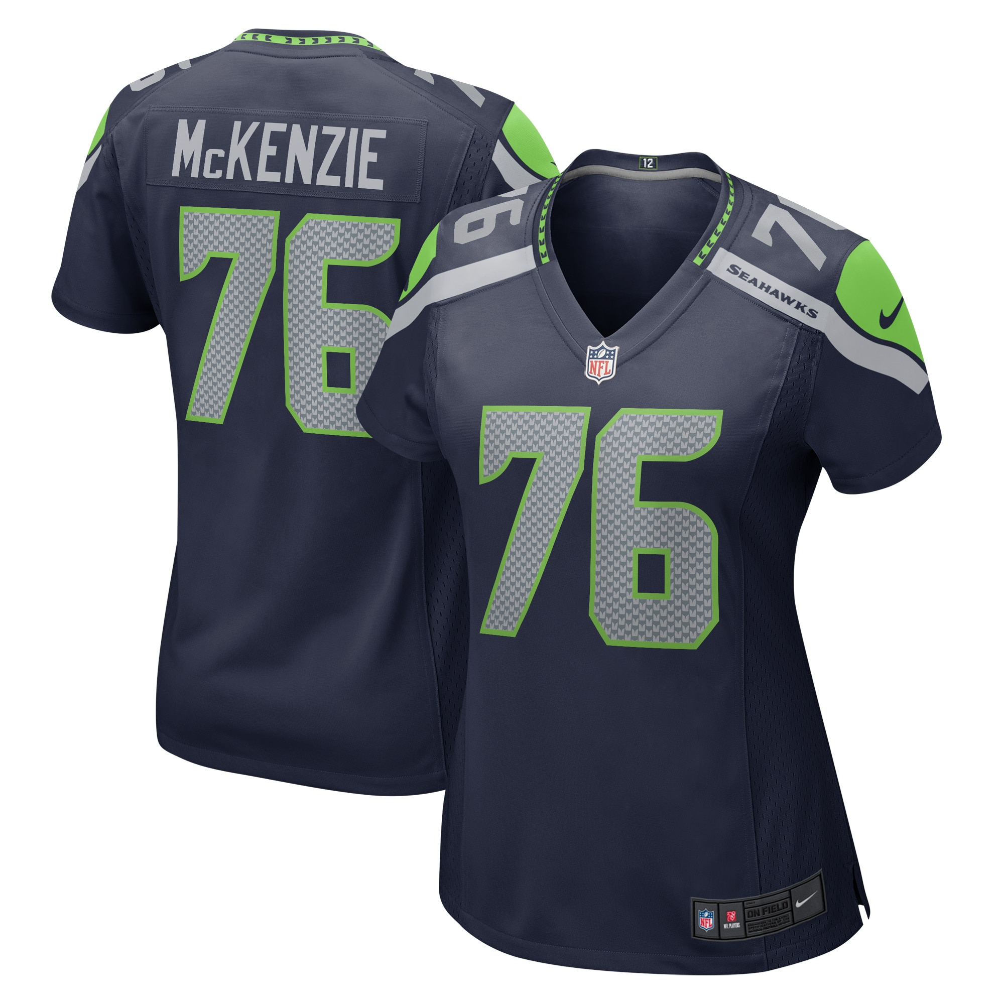 Jalen McKenzie Seattle Seahawks Nike Women's Home Game Player Jersey - College Navy - vstockx