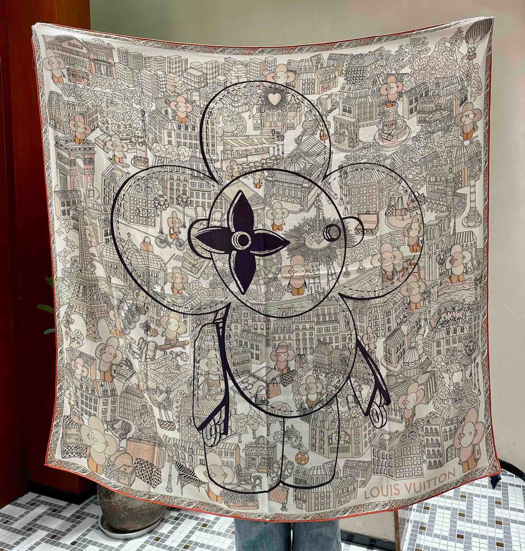 Streetwear Scarf LV 328994 SIZE:140*140cm - vstockx