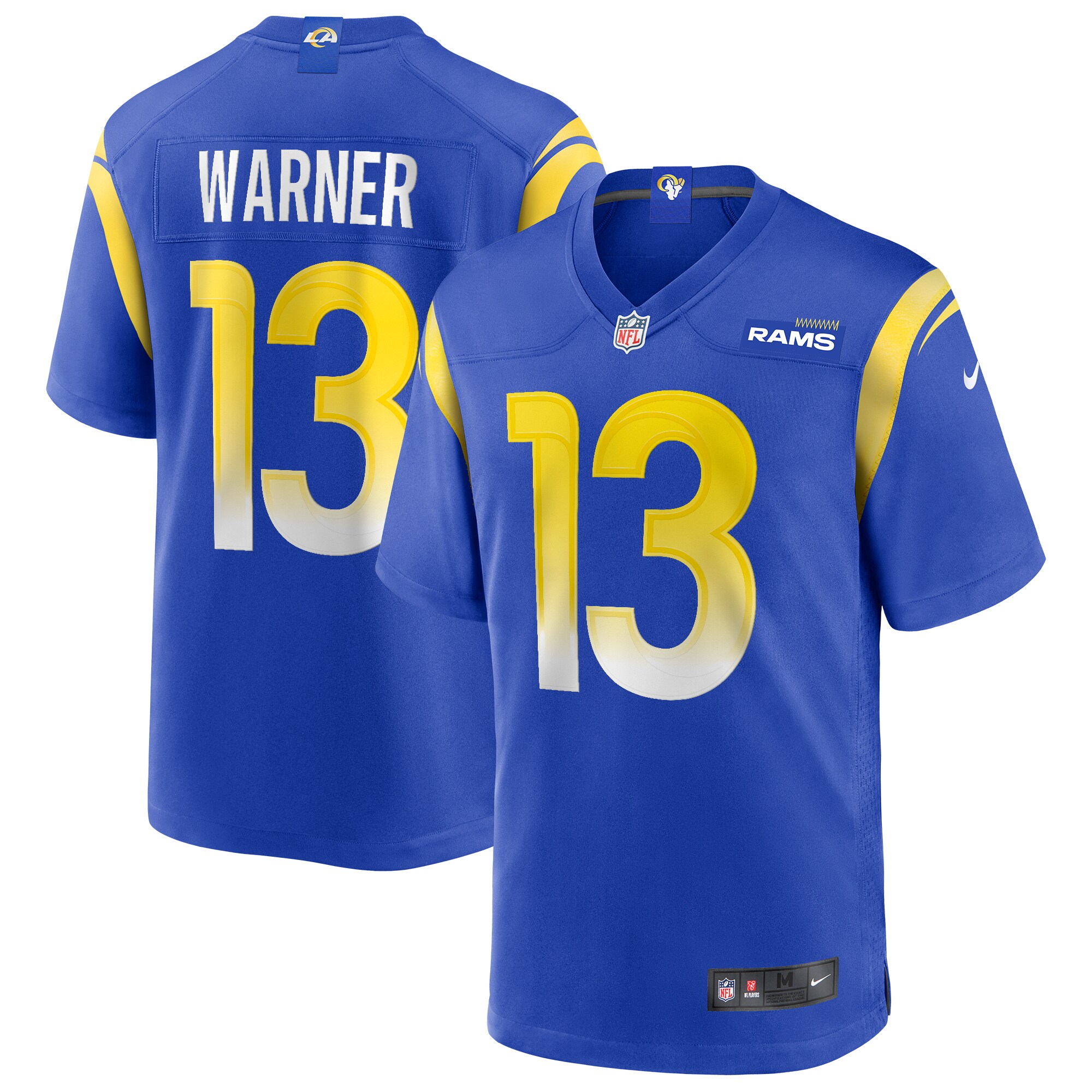Kurt Warner Los Angeles Rams Nike Game Retired Player Jersey - Royal - vstockx