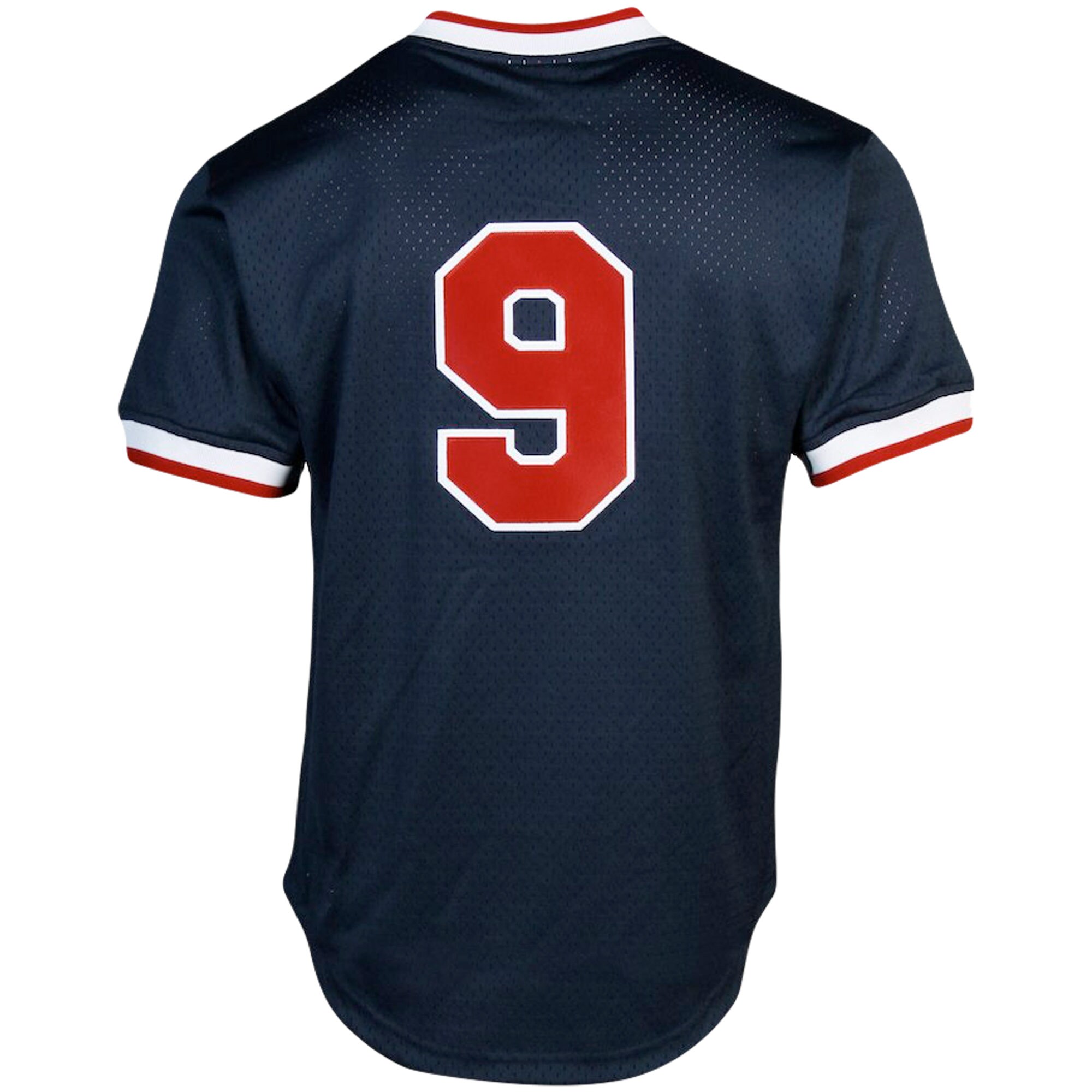 Ted Williams Boston Red Sox Mitchell & Ness Cooperstown Collection Big & Tall Mesh Batting Practice Jersey - Navy - vstockx