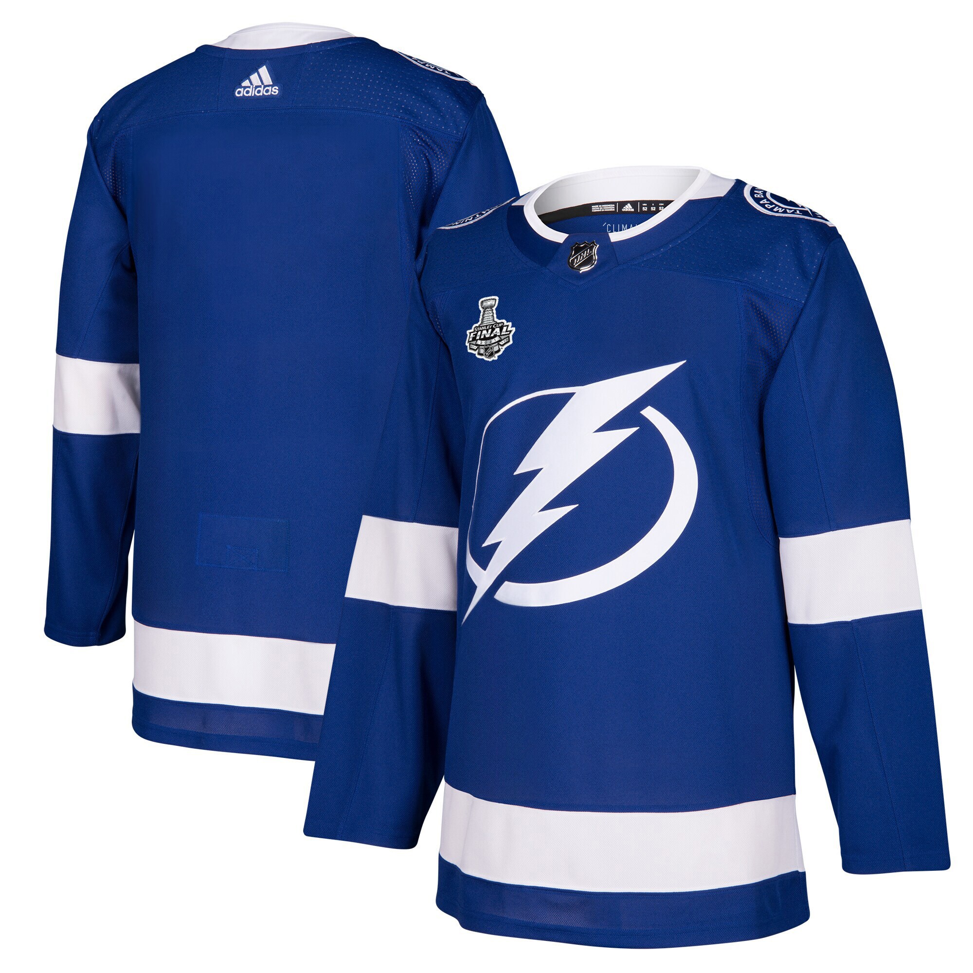 Tampa Bay Lightning adidas 2021 Stanley Cup Final Bound Authentic Patch Jersey - Blue - vstockx