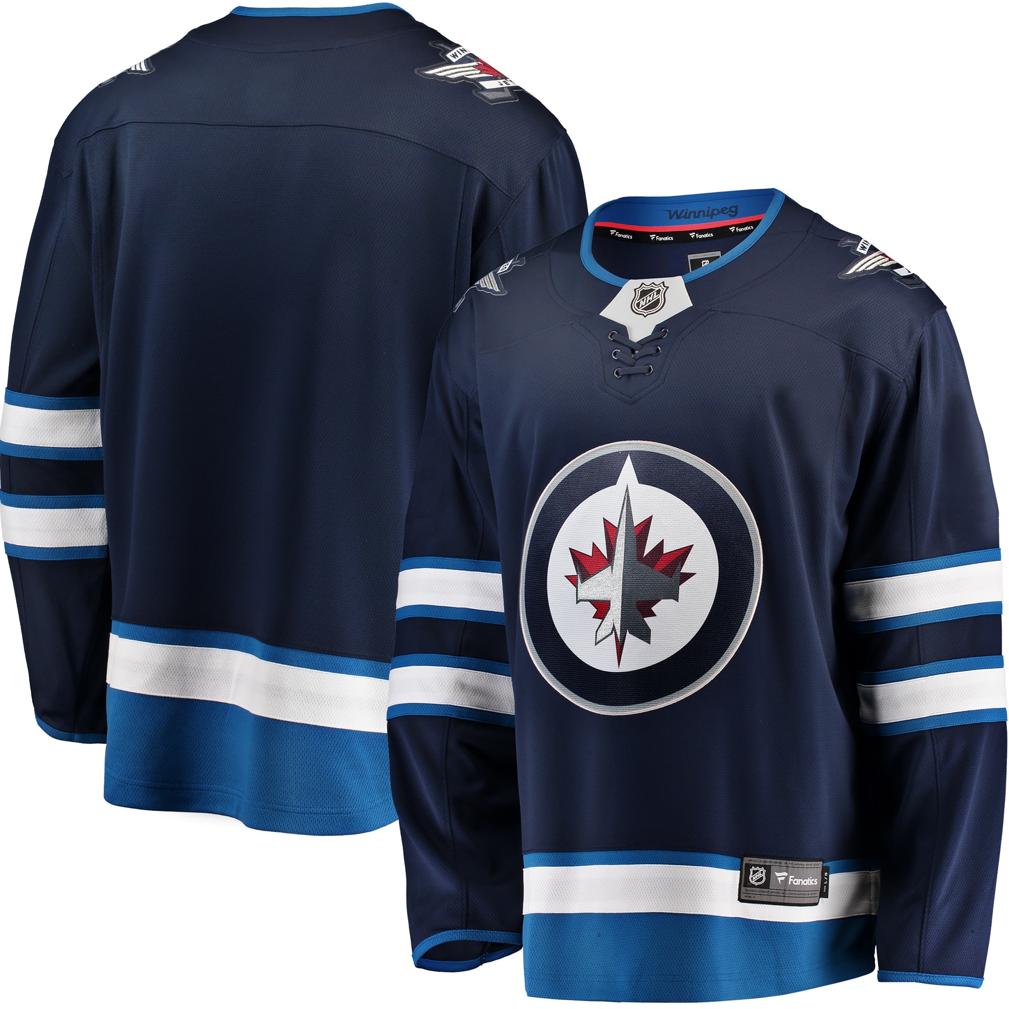 Winnipeg Jets Fanatics Branded Breakaway Home Jersey - Blue - vstockx