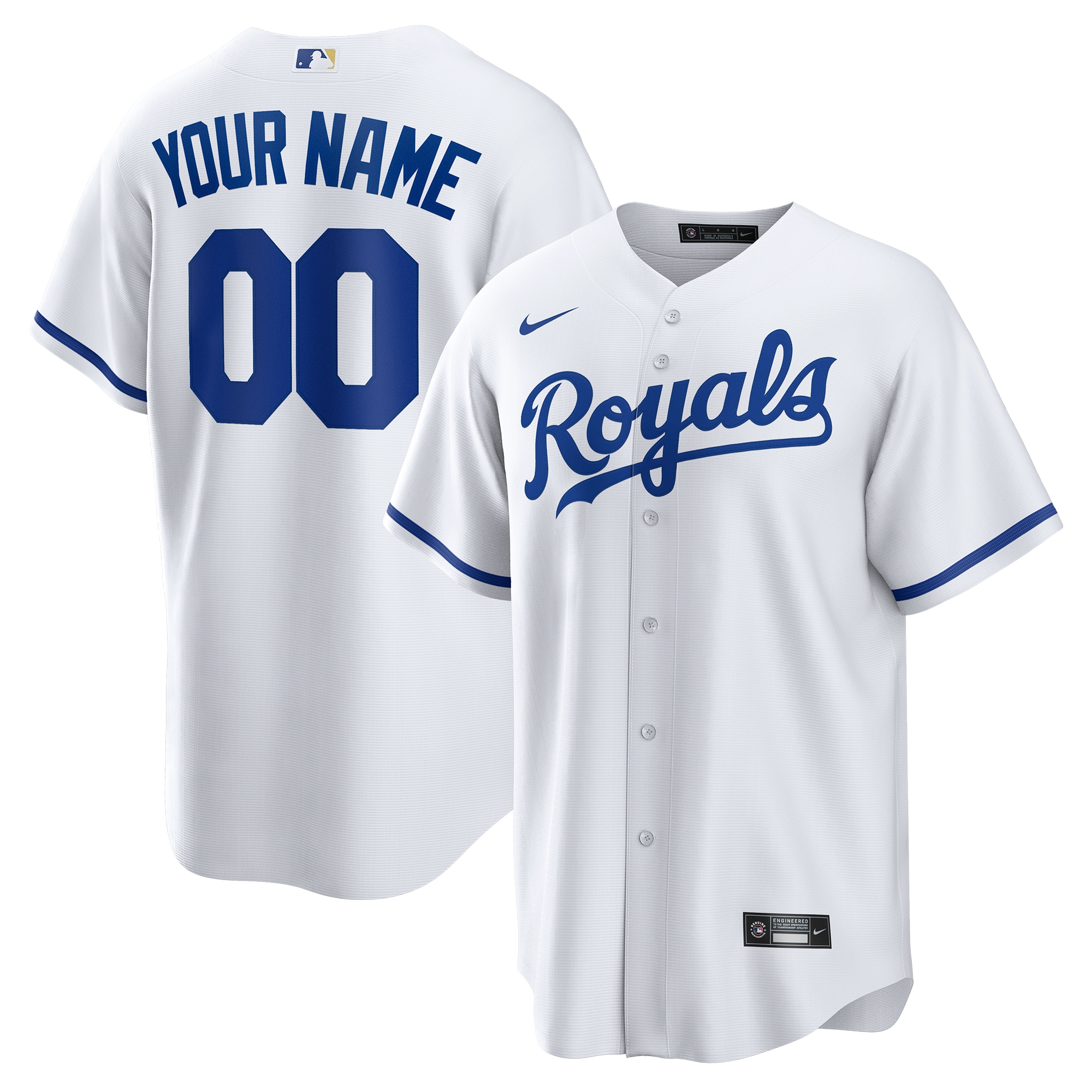 Kansas City Royals Nike Youth Replica Custom Jersey - White - vstockx