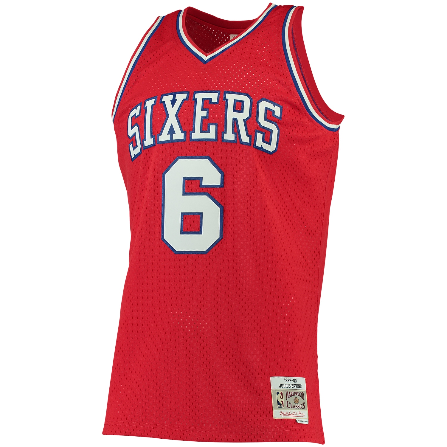 Julius Erving Philadelphia 76ers Mitchell & Ness Big & Tall Hardwood Classics Jersey - Red - vstockx