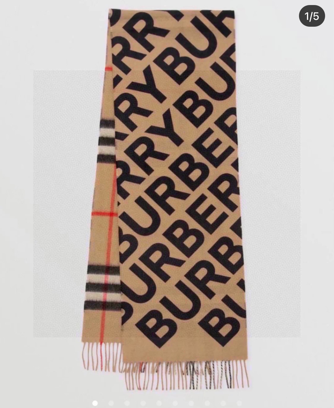 Streetwear Scarf BURBERRY 328955 size�?2*192cm - vstockx