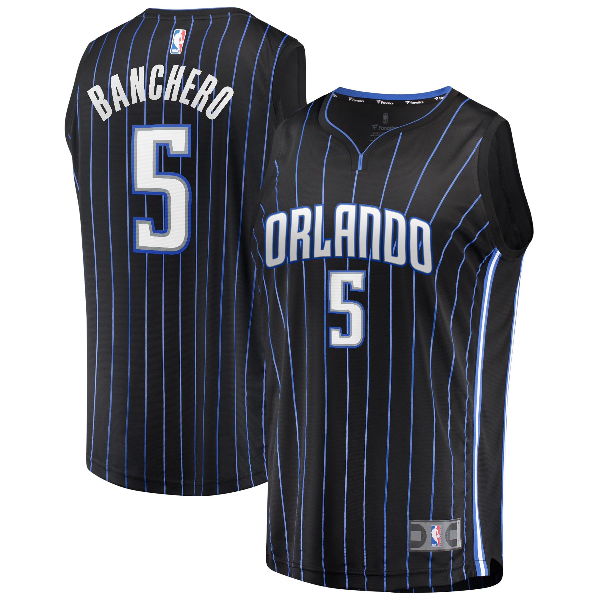 Paolo Banchero Orlando Magic Fanatics Branded 2022 NBA Draft First Round Pick Fast Break Replica Player Jersey - Icon Edition - Black - vstockx