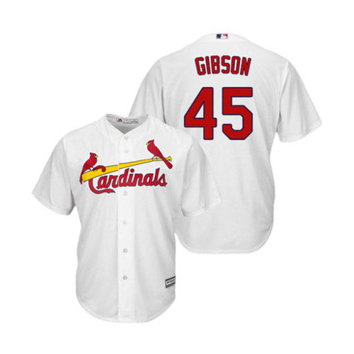 Men's St. Louis Cardinals Bob Gibson Replica Home Jersey - White - vstockx
